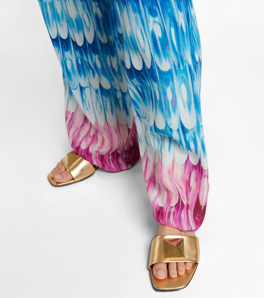 One Stud leather slides | Valentino Garavani