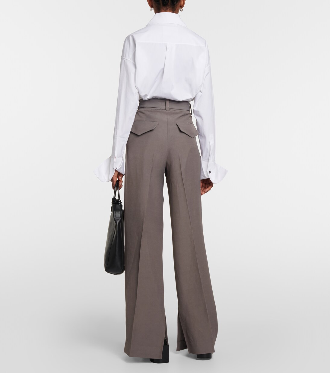 Pantaloni in canvas a vita alta | Jil Sander