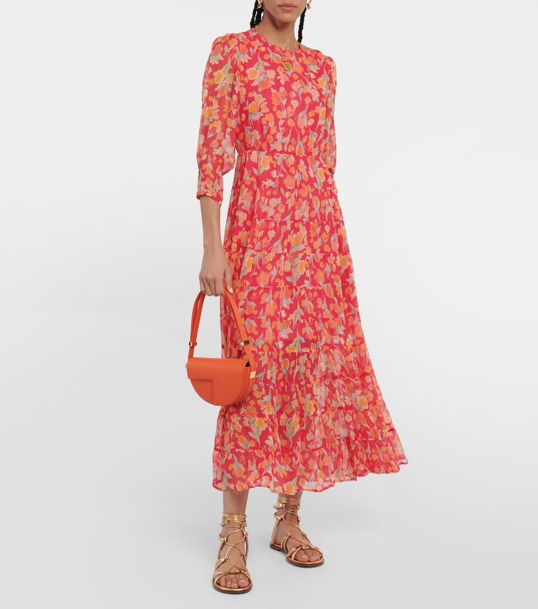 Kristen floral voile midi dress | Rixo