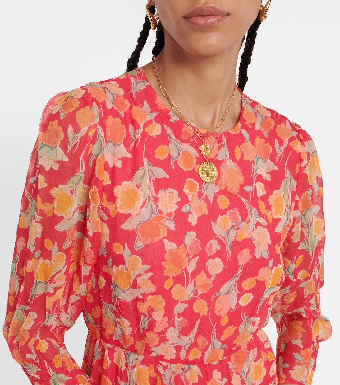 Kristen floral voile midi dress | Rixo