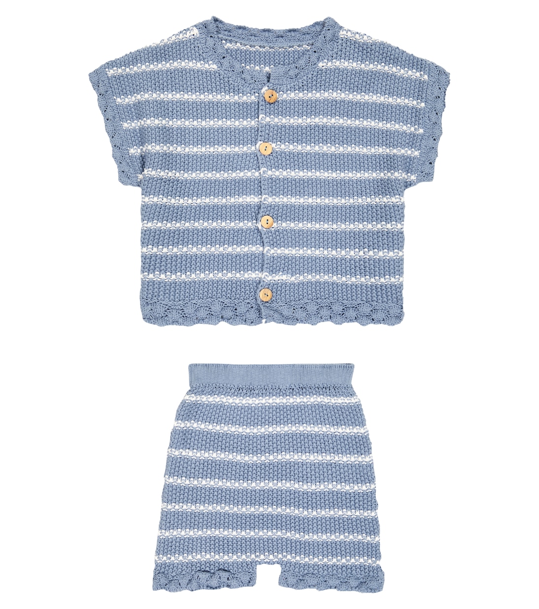 Rayas cotton cardigan and shorts set | Suncracy