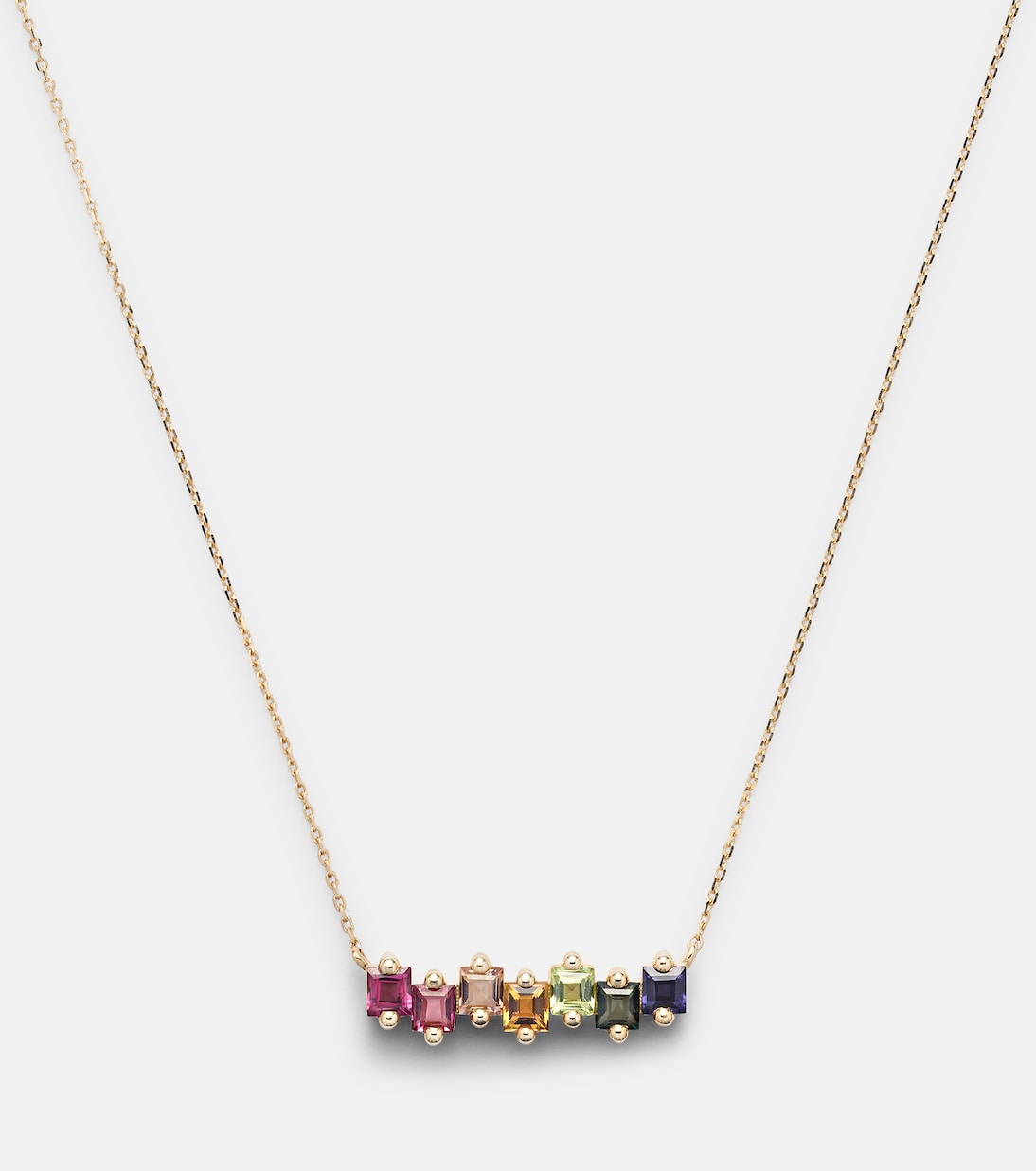 Halskette aus 14kt Gelbgold mit Edelsteinen | Suzanne Kalan