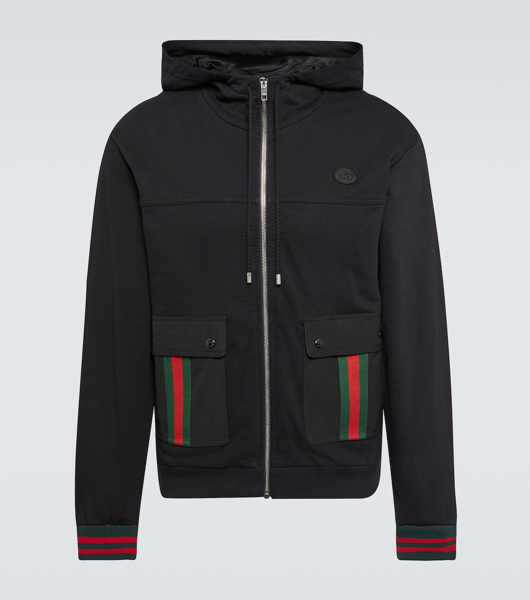 Web Stripe cotton jersey jacket | Gucci