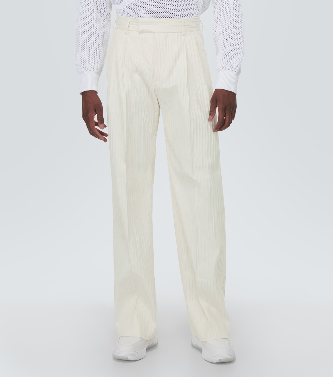 Pantalones anchos de sarga con tiro medio | Amiri