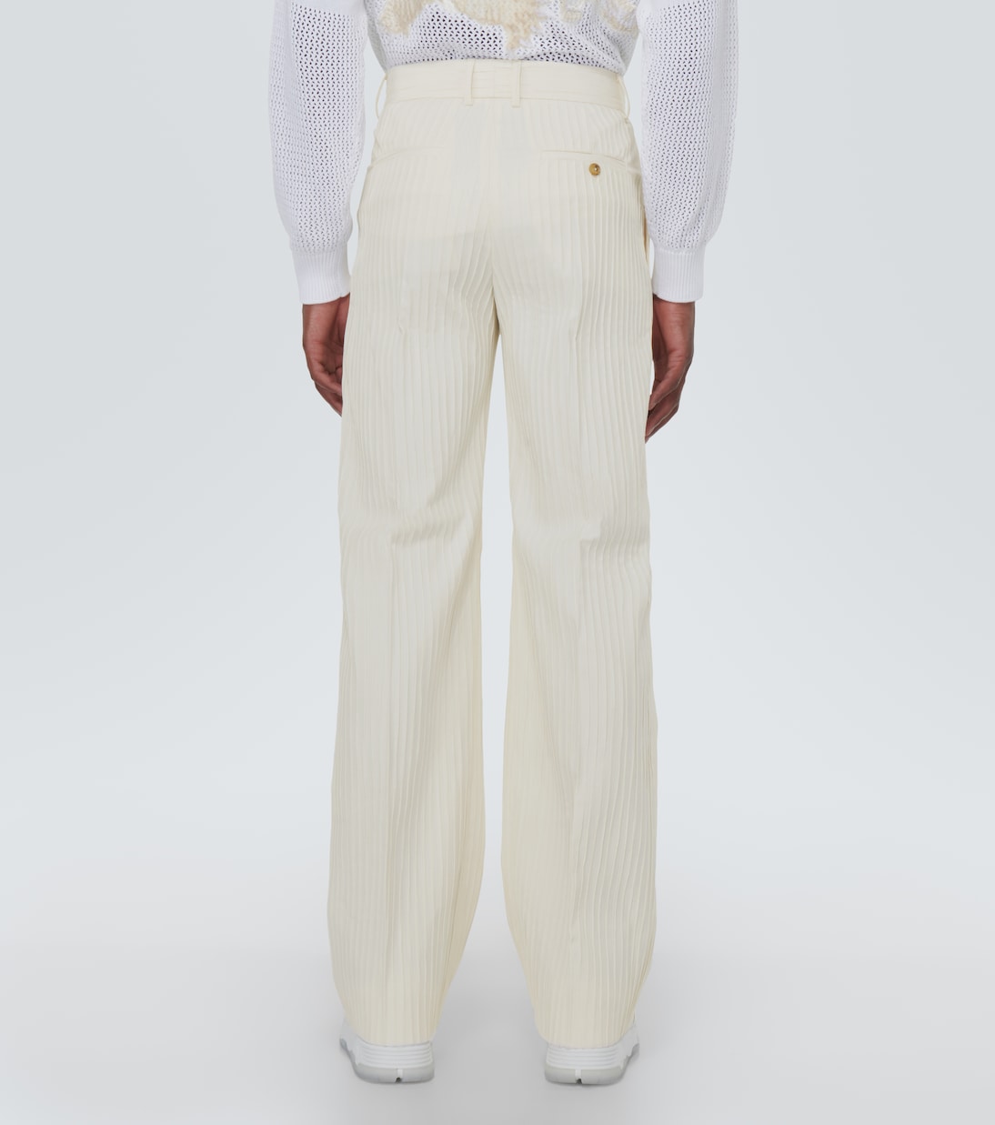 Pantalones anchos de sarga con tiro medio | Amiri