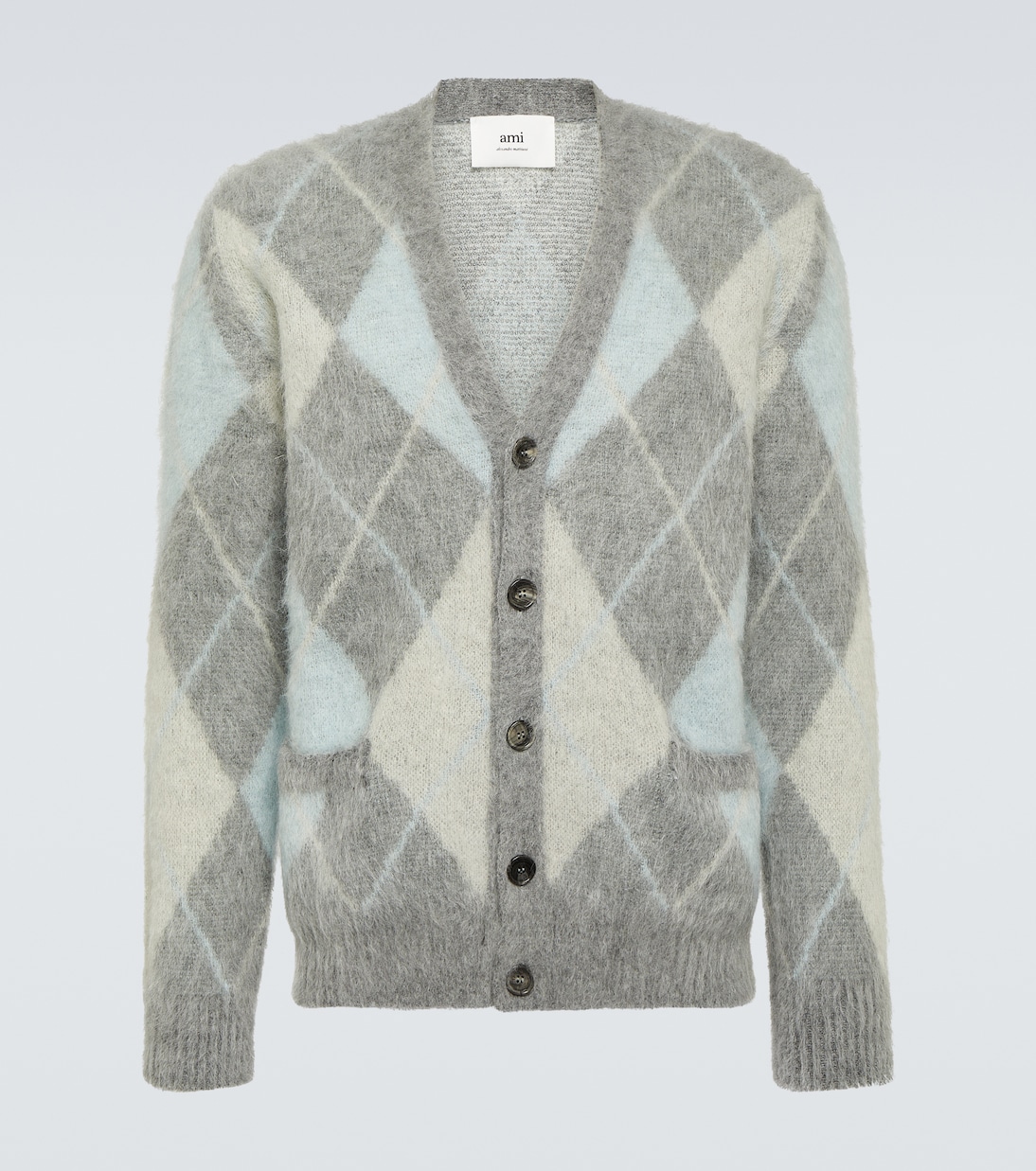 Argyle wool-blend cardigan  | Ami Paris