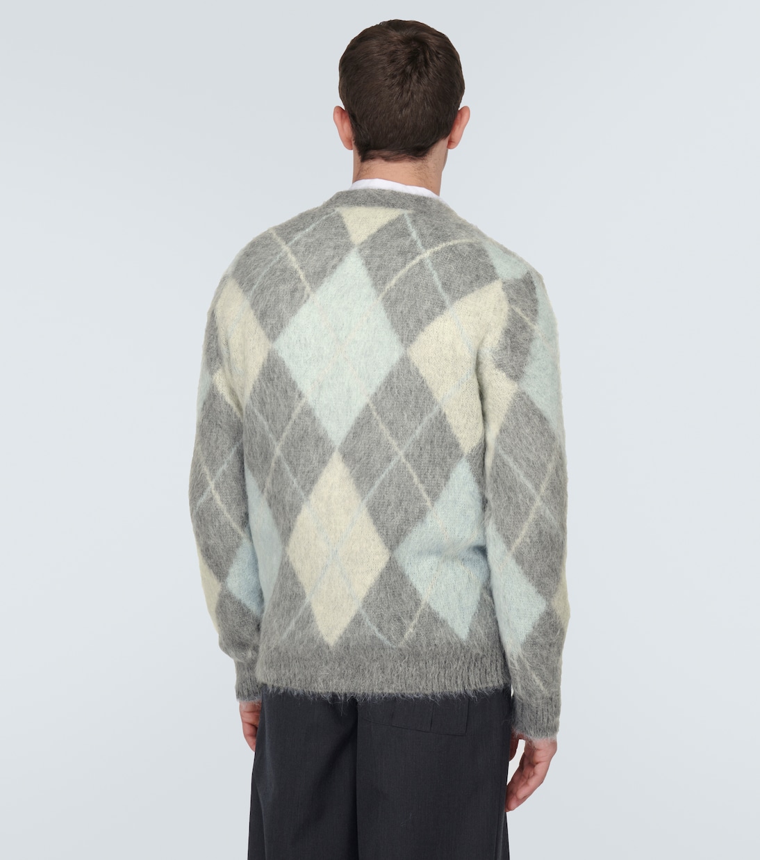 Argyle wool-blend cardigan  | Ami Paris