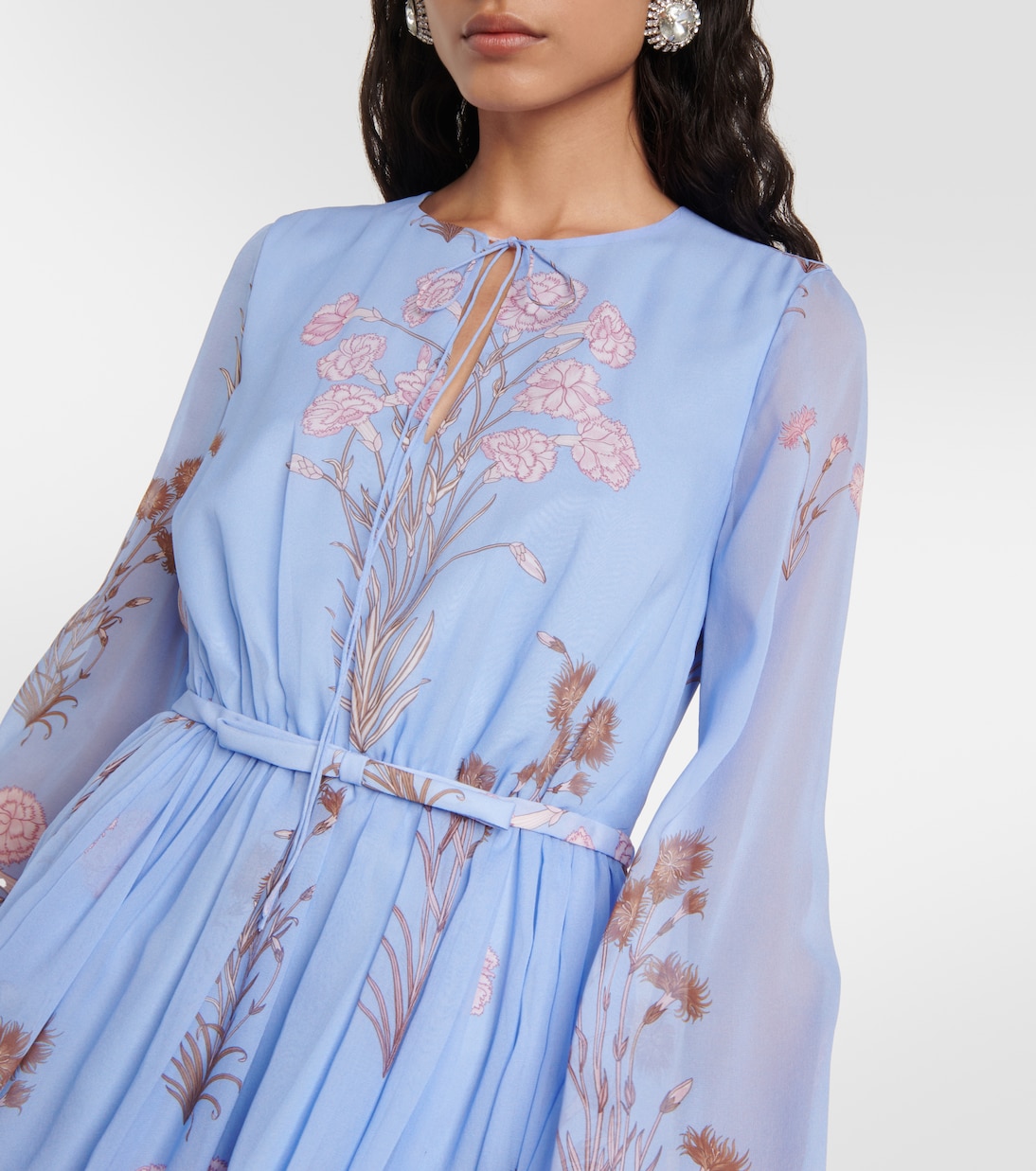Floral silk gerogette minidress | Giambattista Valli