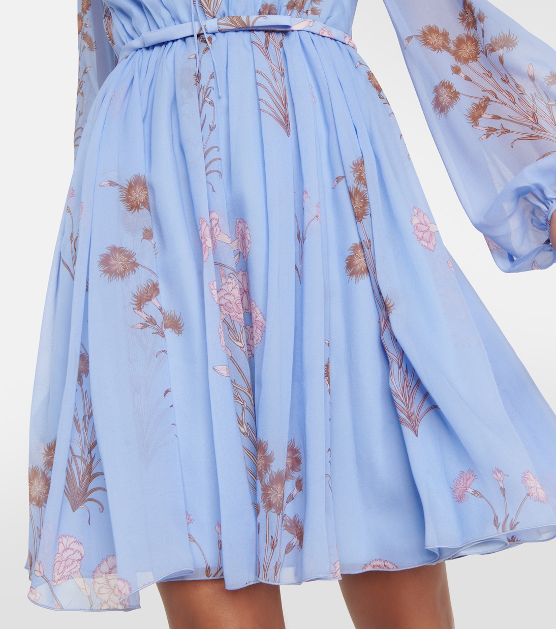 Floral silk gerogette minidress | Giambattista Valli