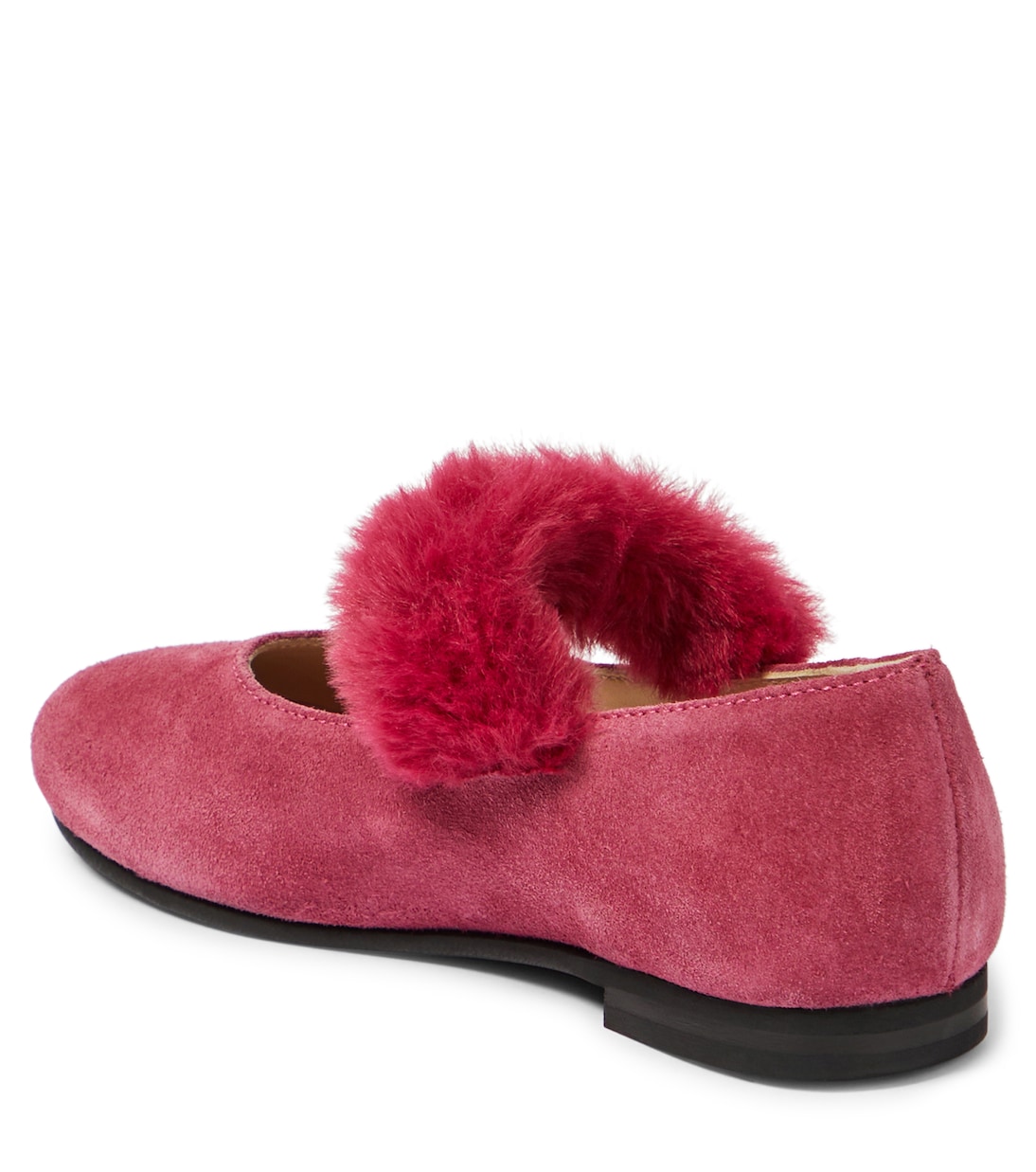 Ballerine in suede con finta pelliccia | Il Gufo