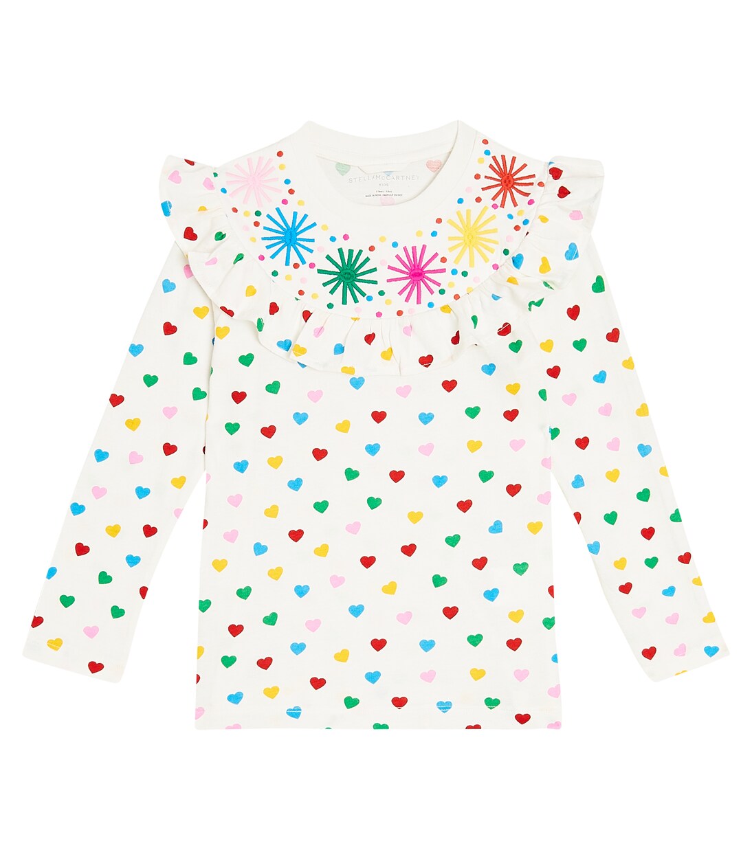 T-shirt in jersey di cotone con stampa | Stella McCartney Kids