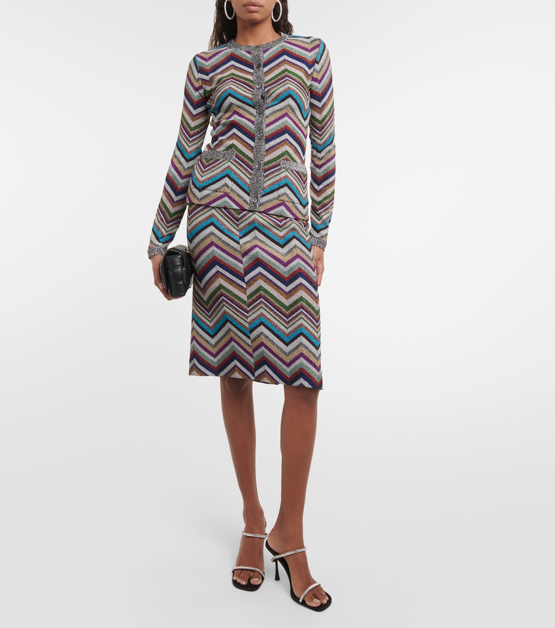 Falda tubo en mezcla de lana en zigzag | Missoni