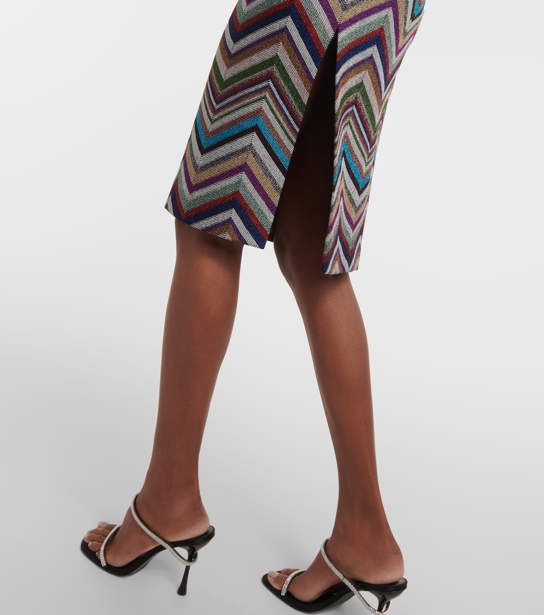 Falda tubo en mezcla de lana en zigzag | Missoni