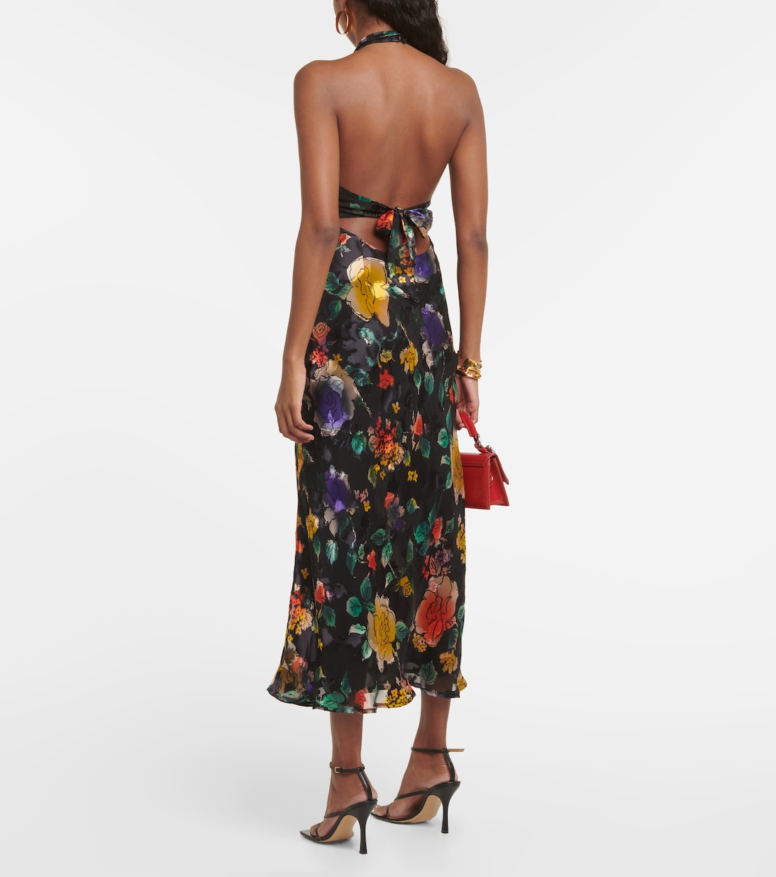 Floral halterneck midi dress | Rixo