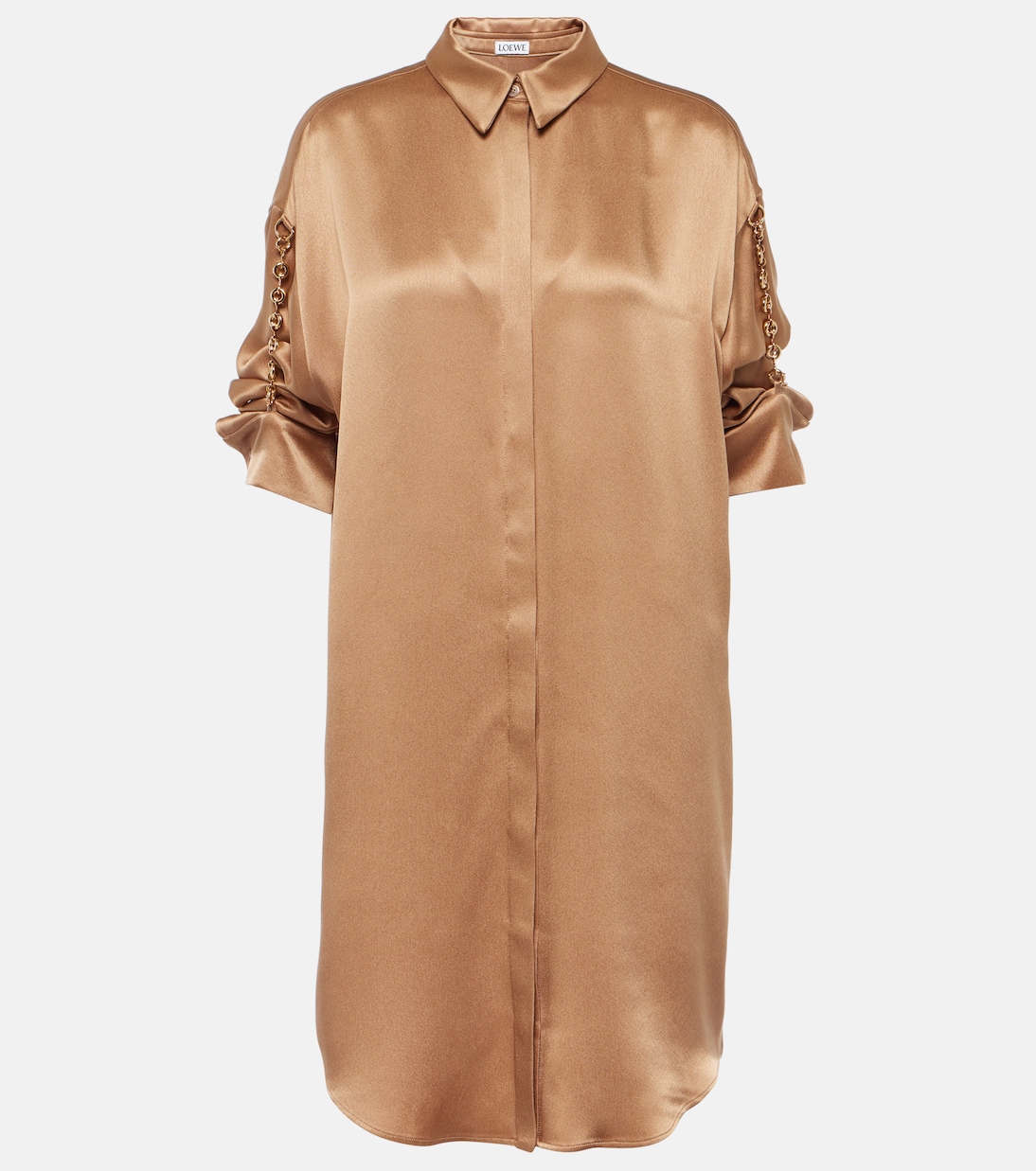 Abito chemisier in raso di seta | Loewe