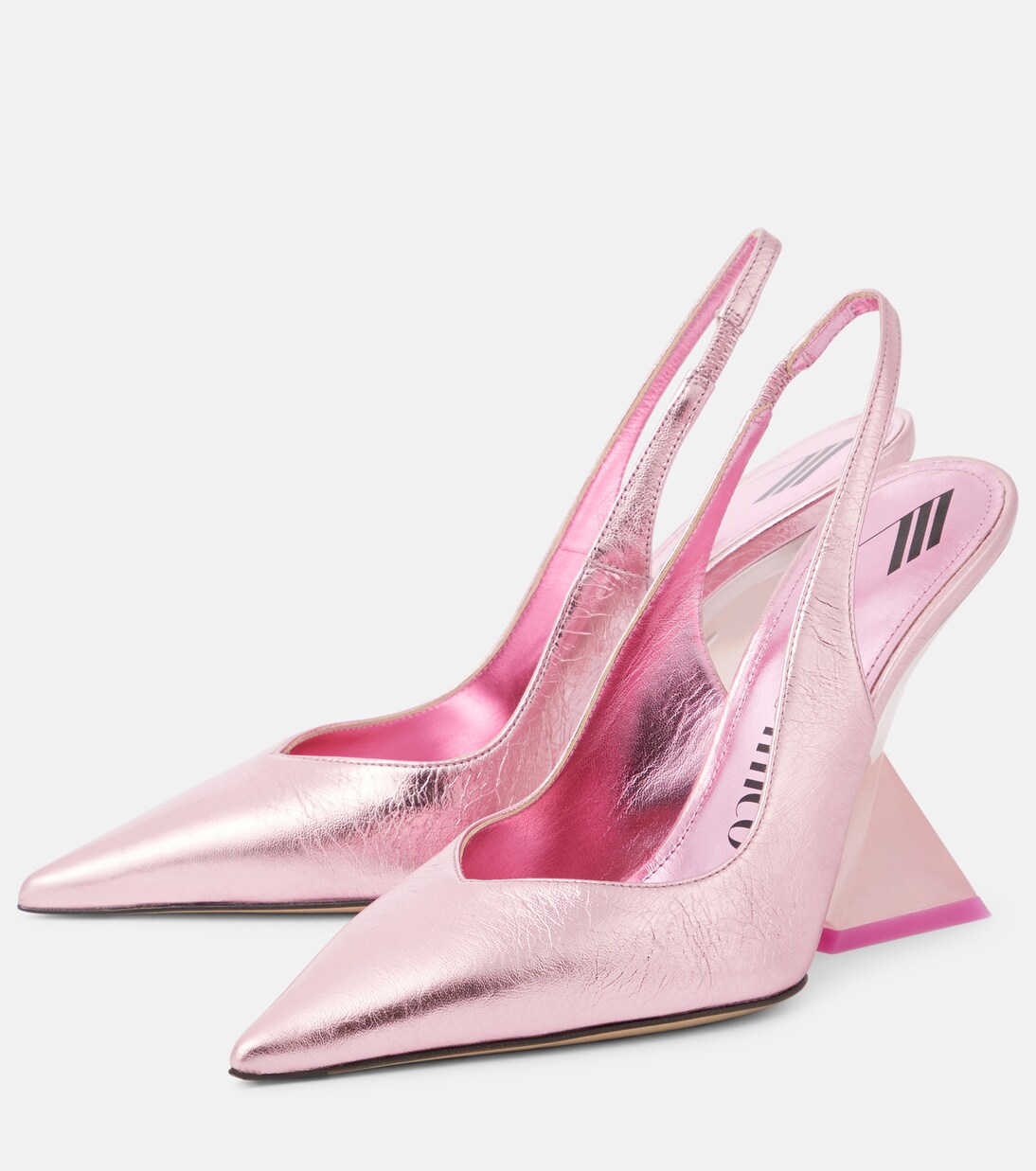 Cheope metallic leather slingback pumps | The Attico