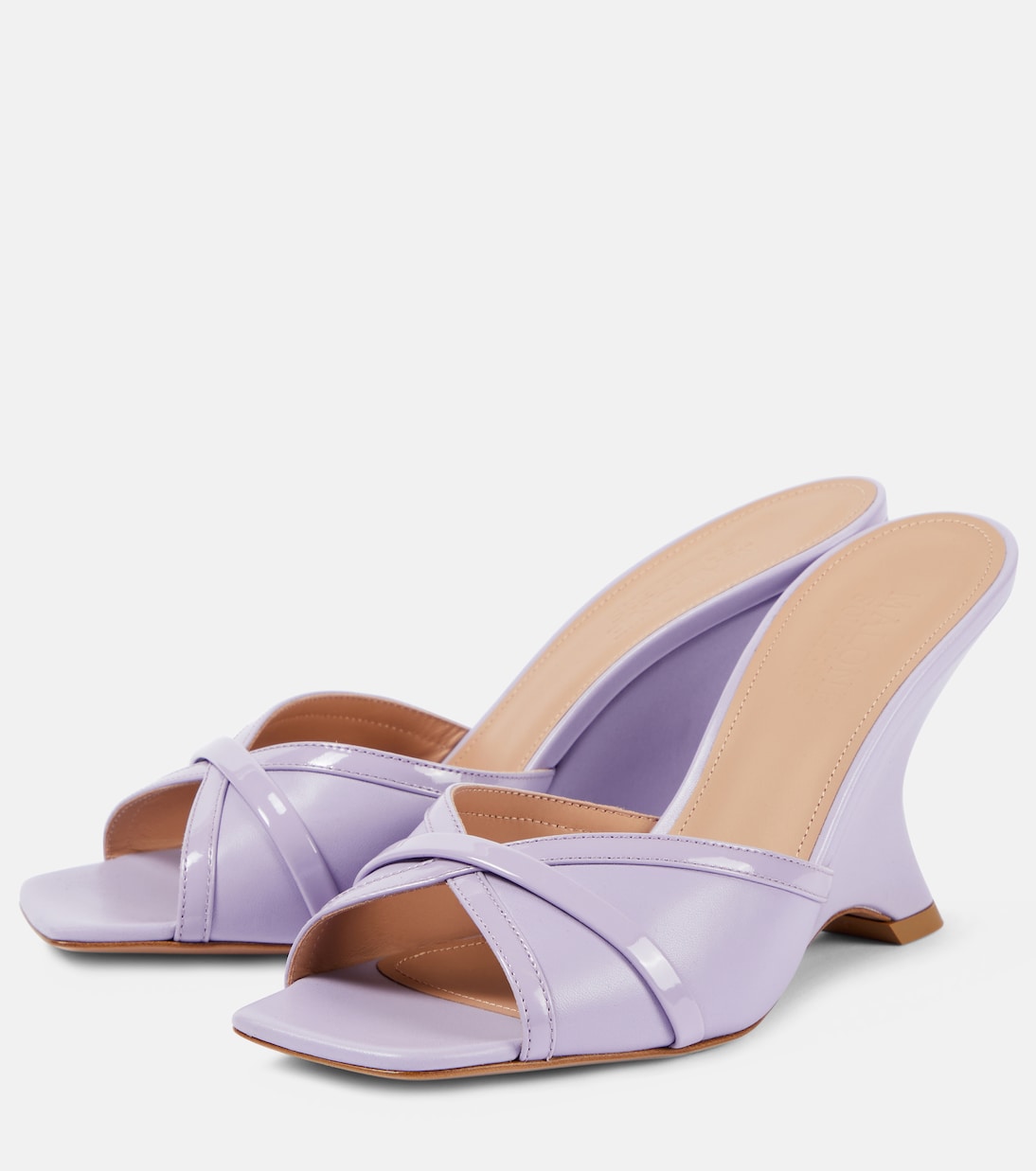 Perla 85 leather wedge mules | Malone Souliers