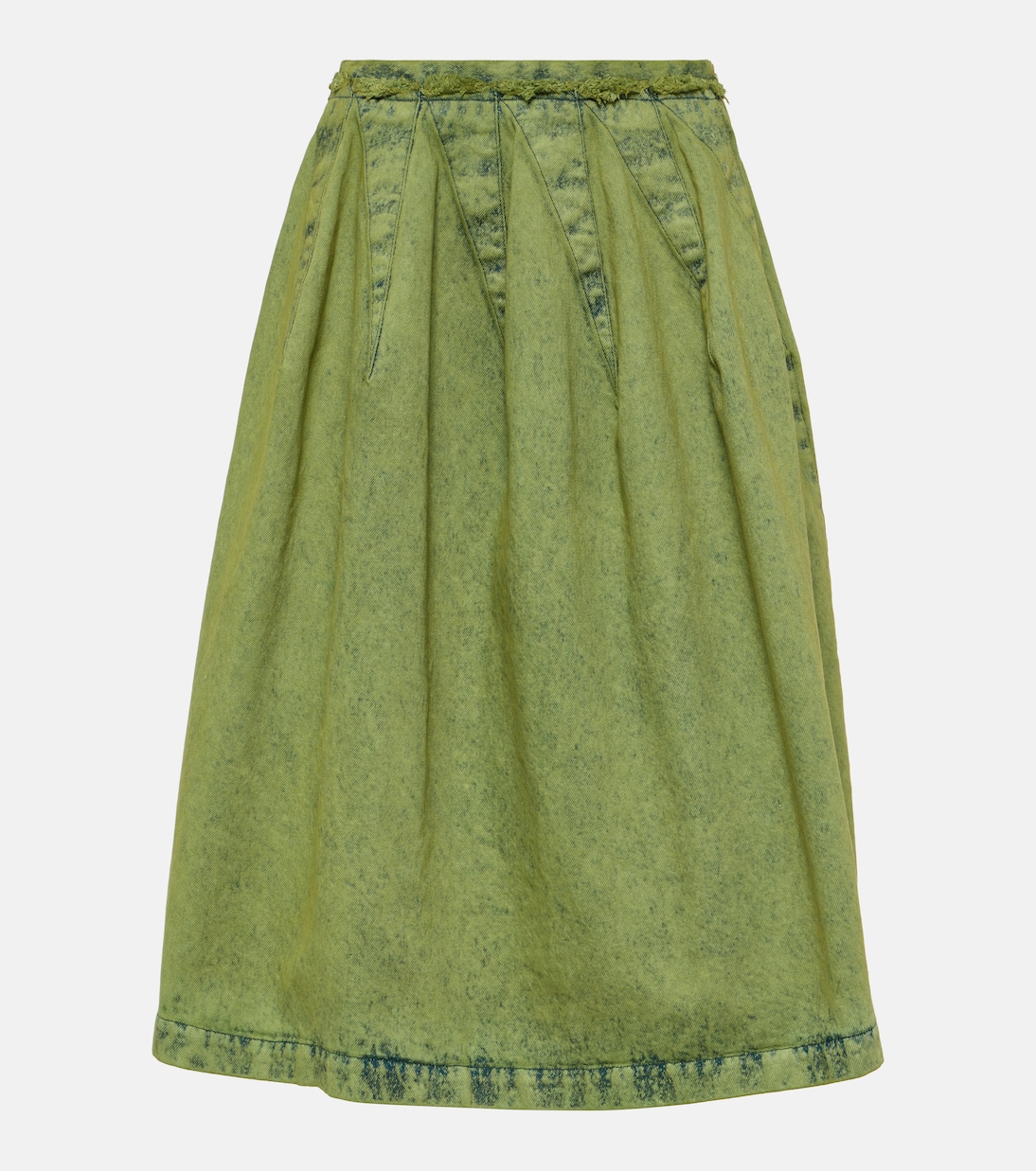 Pleated denim midi skirt | Marni