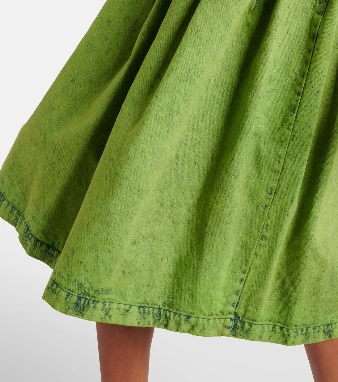 Pleated denim midi skirt | Marni