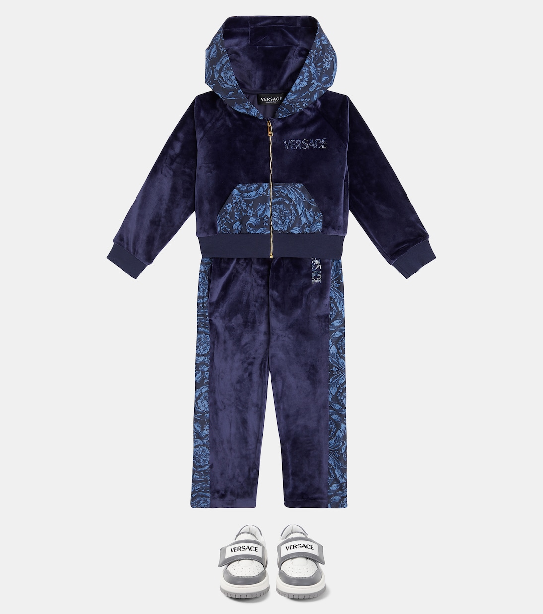 Pantaloni sportivi Barocco in velluto | Versace Kids