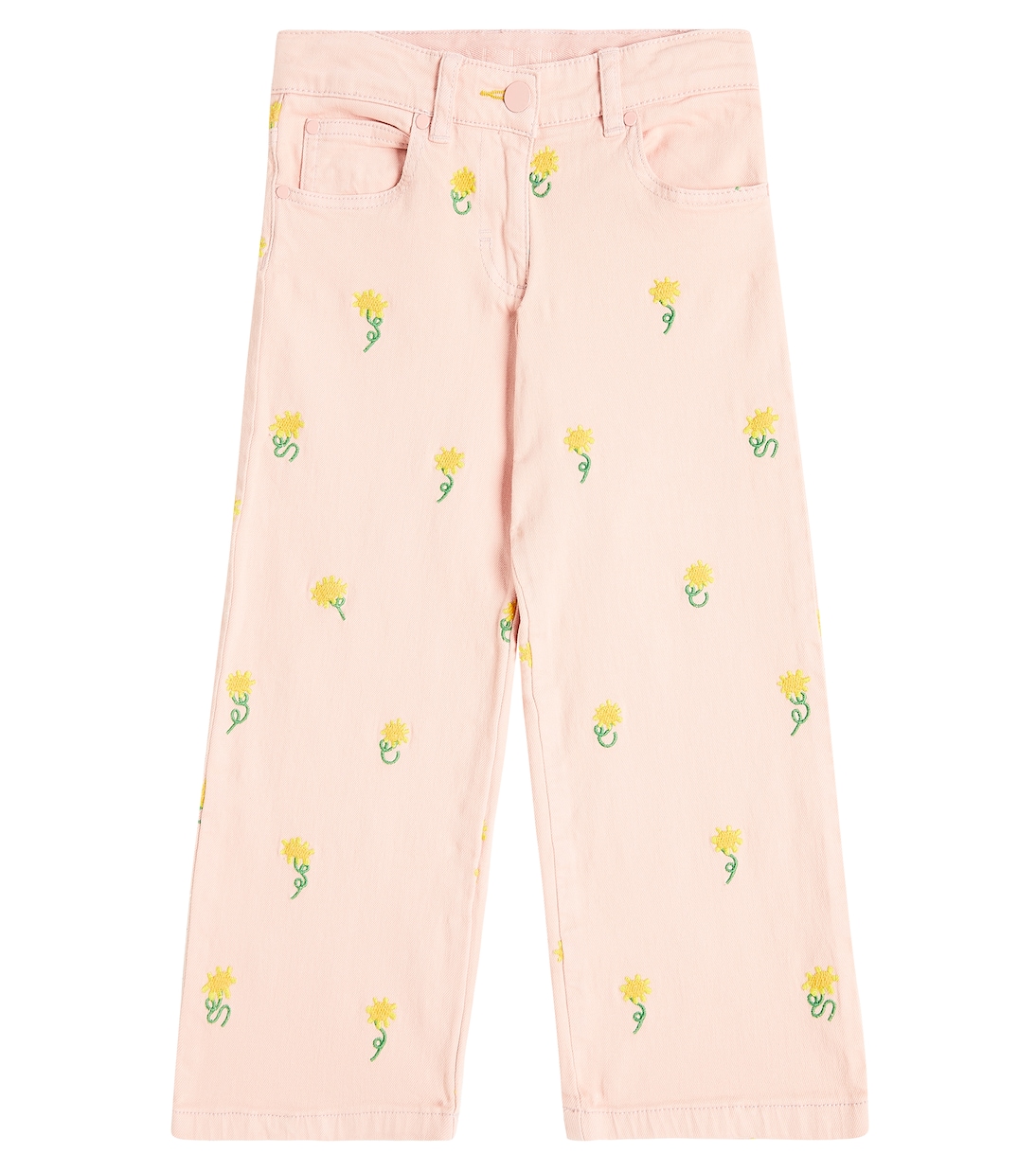 Sunflower embroidered cotton pants | Stella McCartney Kids