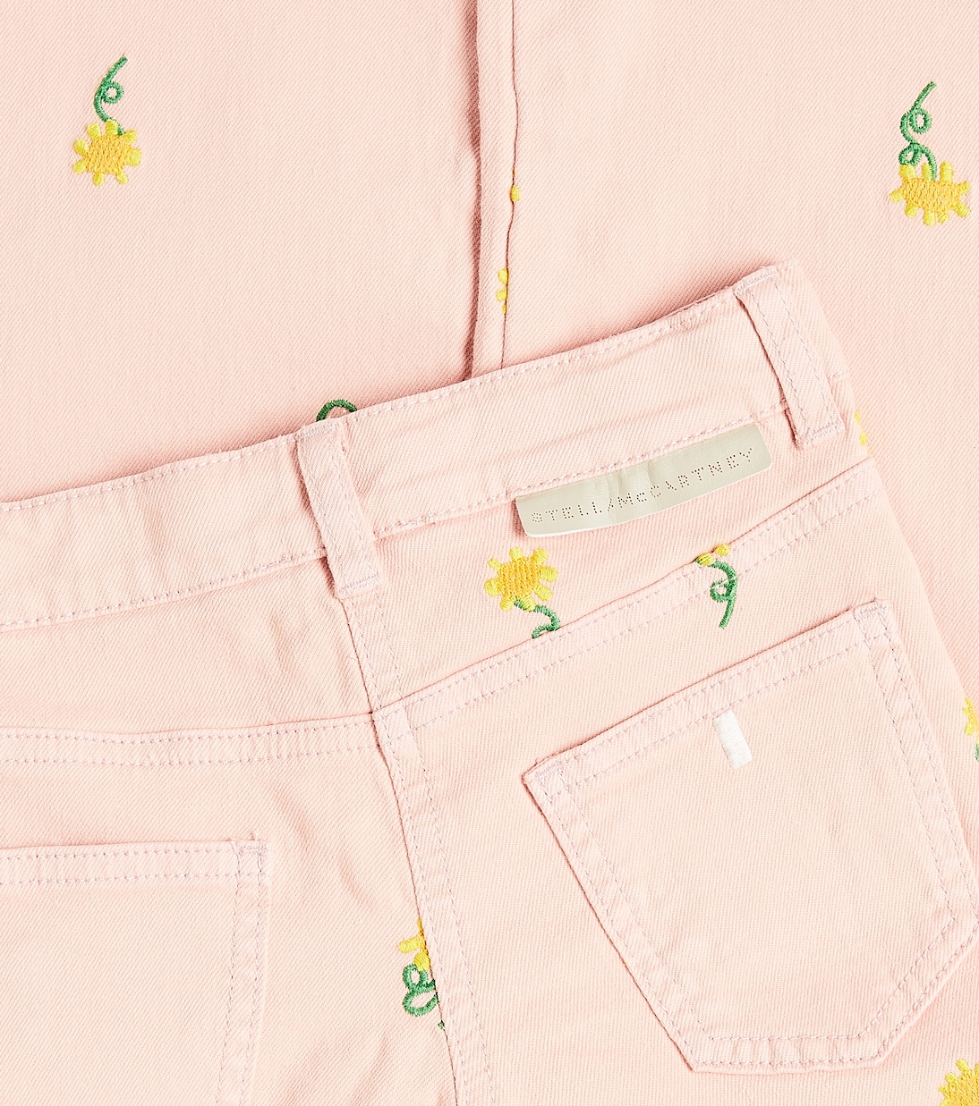Sunflower embroidered cotton pants | Stella McCartney Kids
