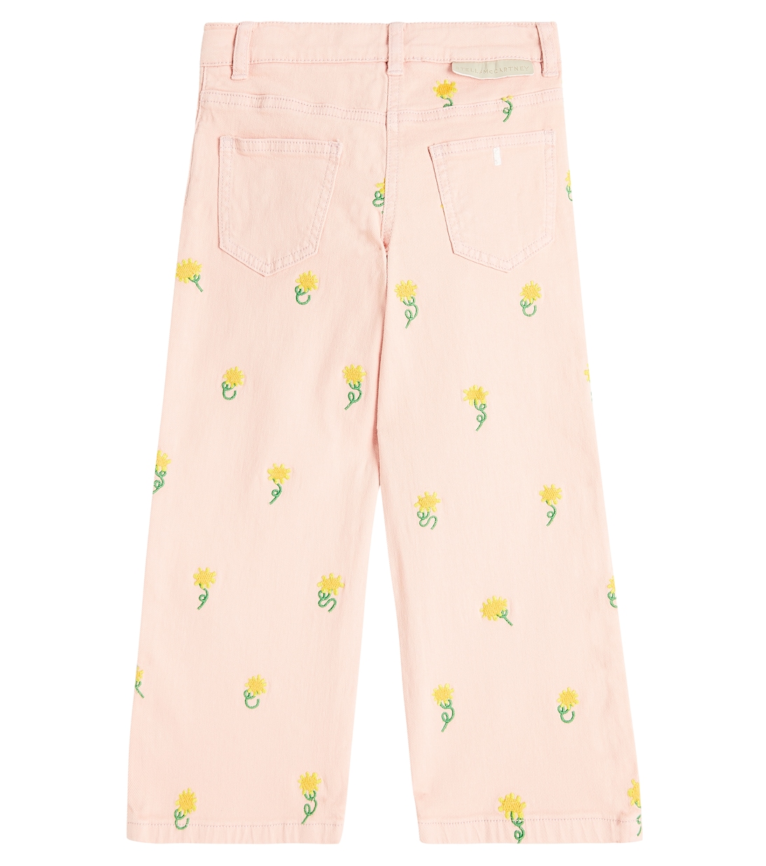 Sunflower embroidered cotton pants | Stella McCartney Kids
