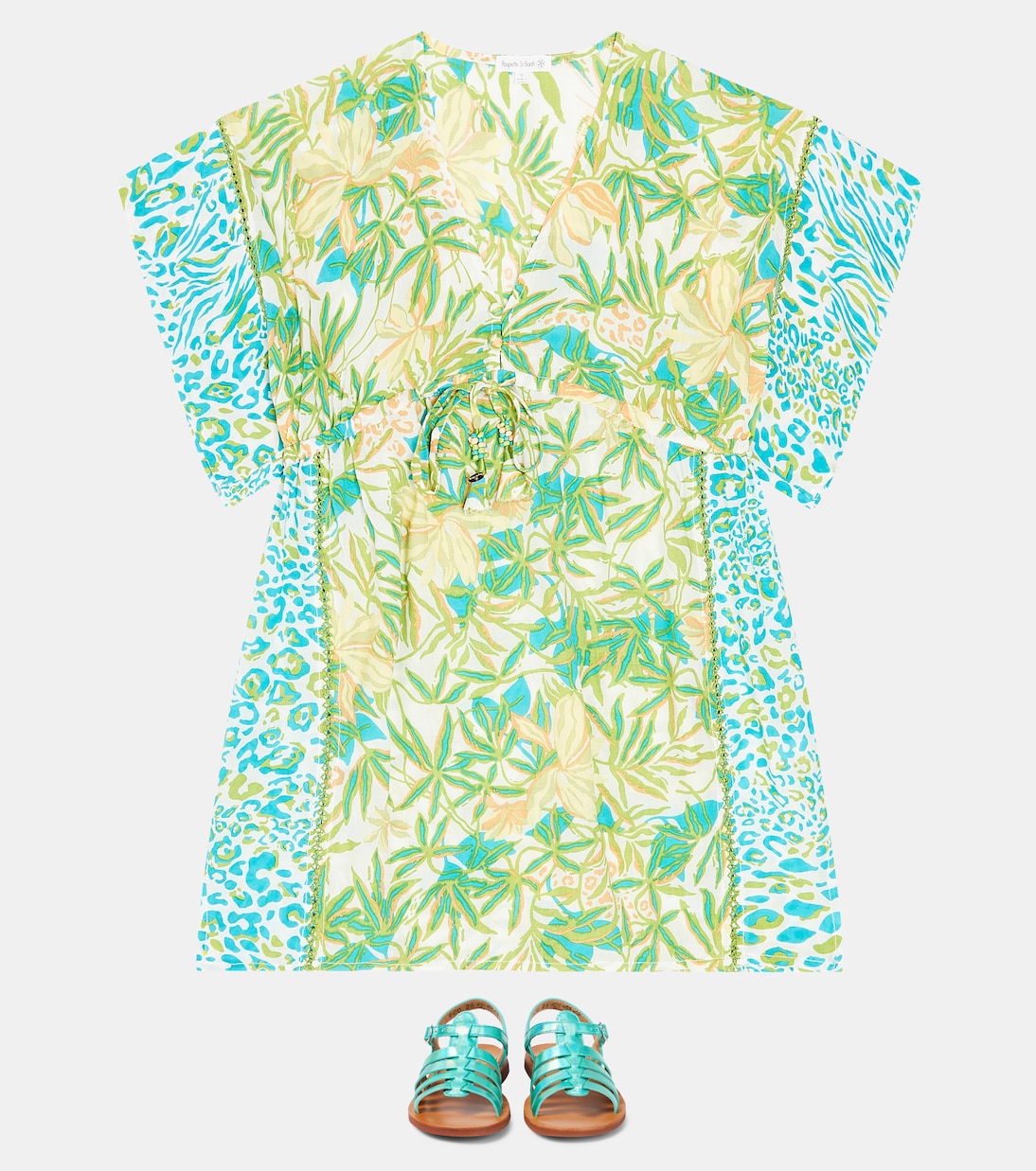 Amaya floral kaftan | Poupette St Barth Kids
