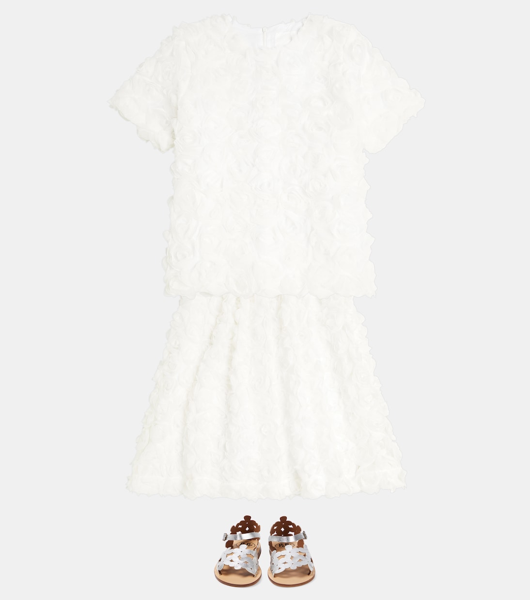 Top in tulle con applicazione floreale | Caroline Bosmans