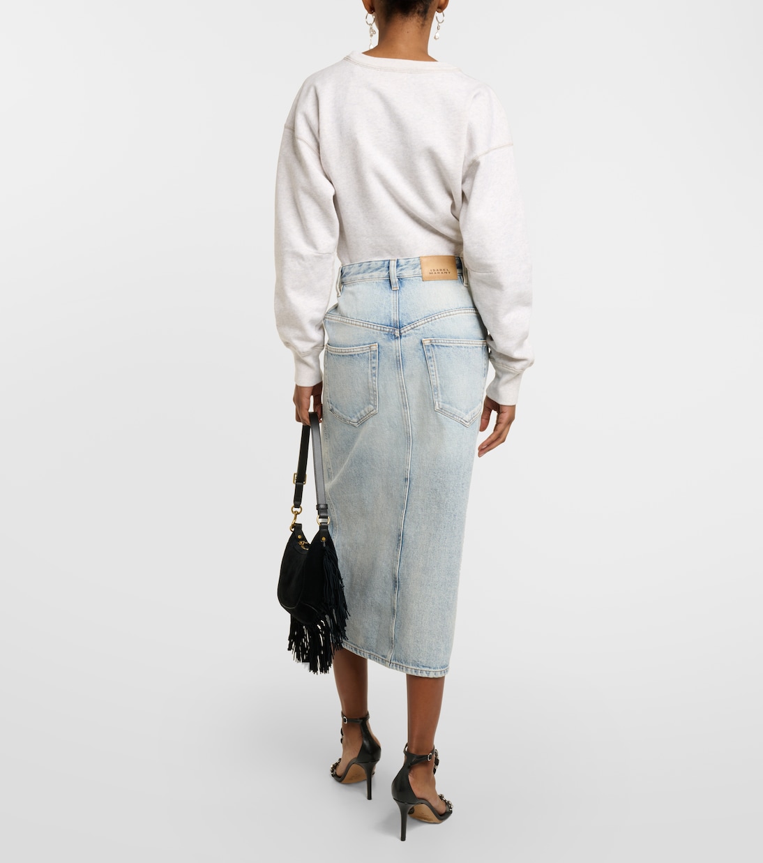 Falda midi Vandy de denim | Marant Etoile