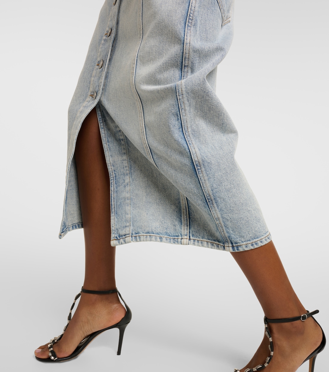Falda midi Vandy de denim | Marant Etoile