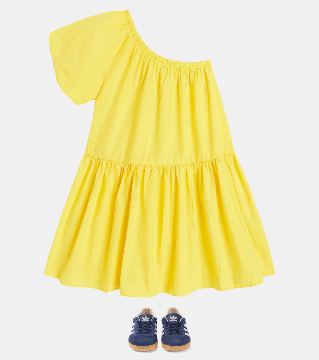 Clarabelle one-shoulder cotton dress | Molo