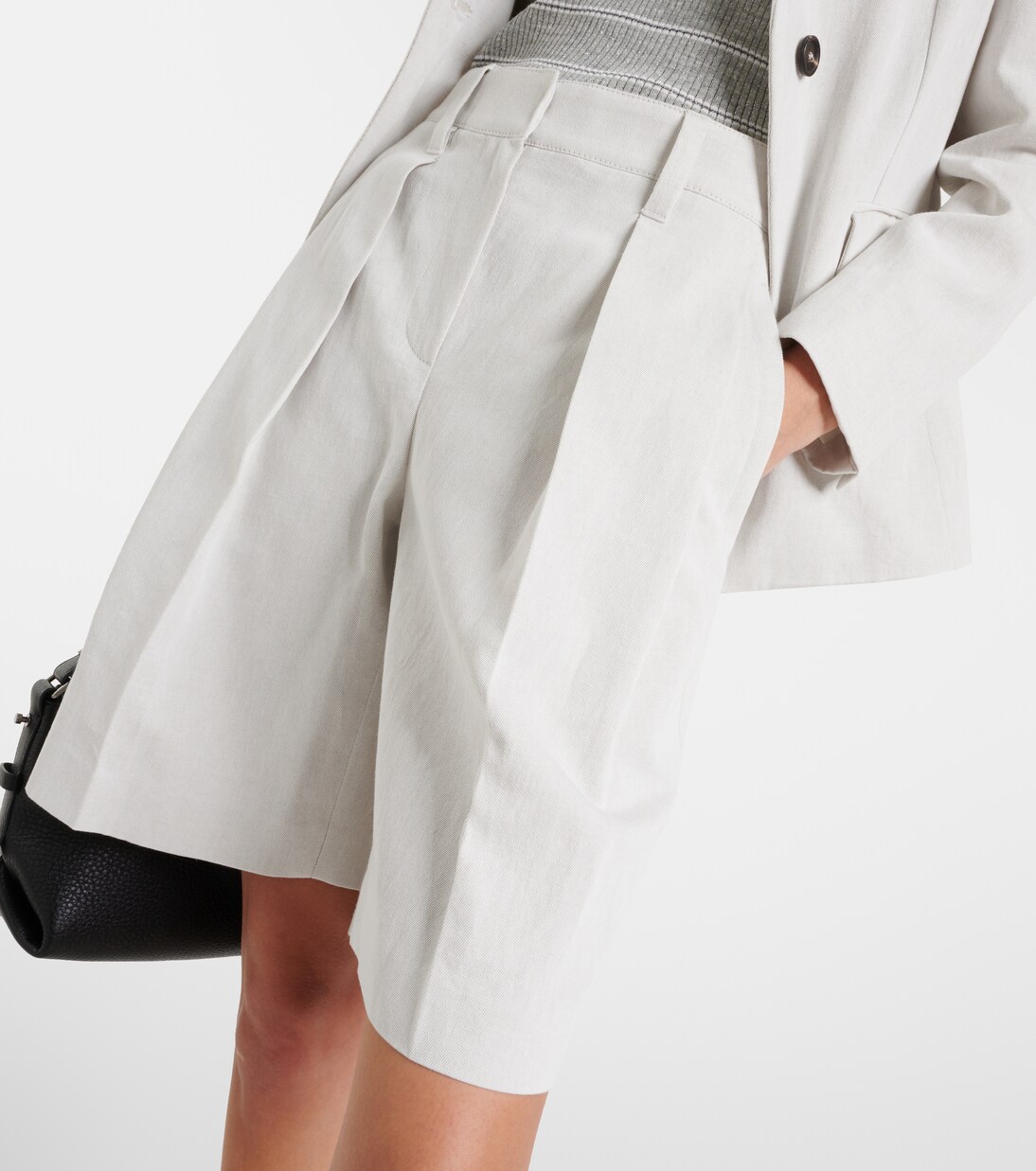 Bermuda in cotone e lino | Brunello Cucinelli