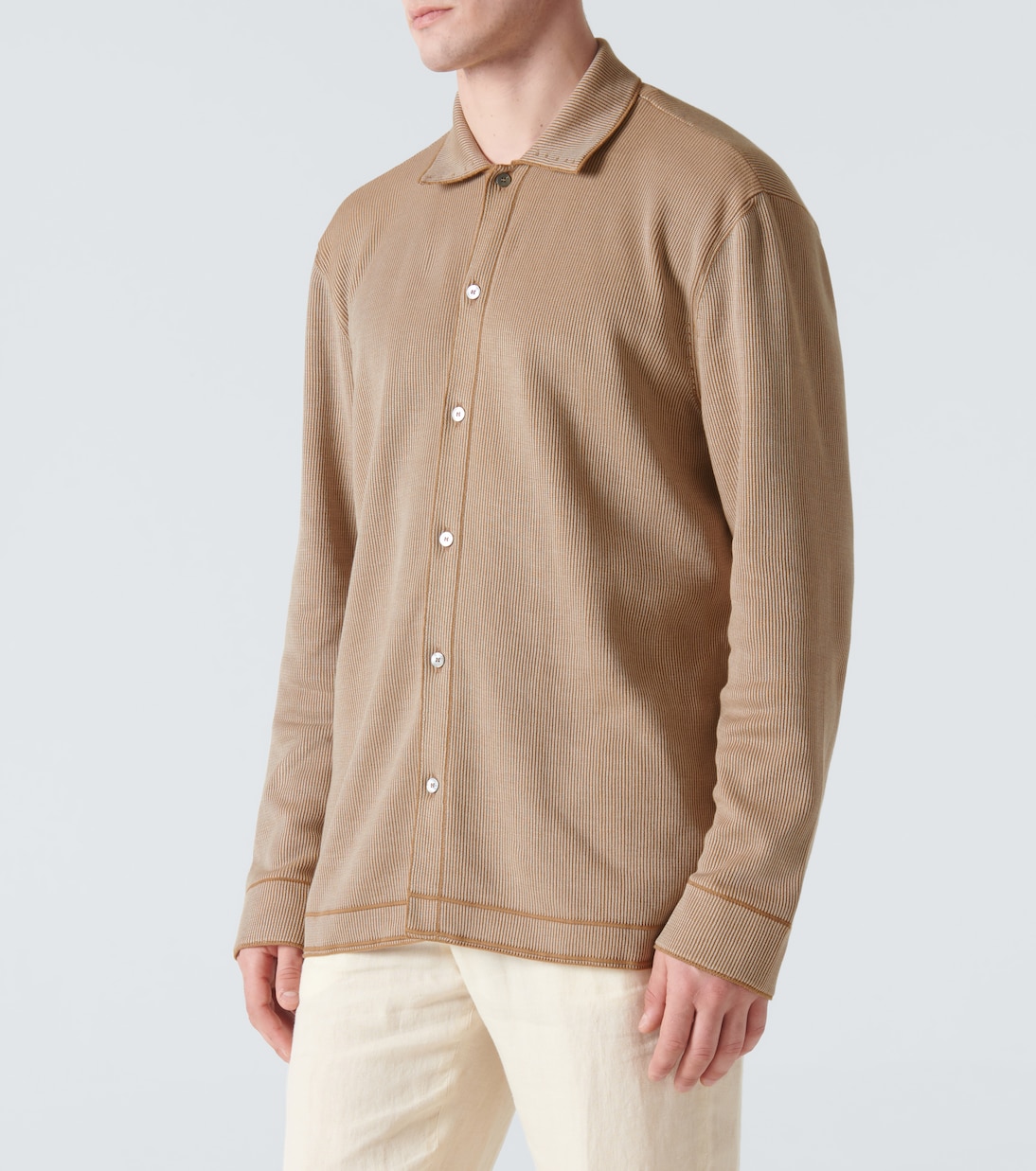 Camicia in jacquard di cotone e seta | Zegna