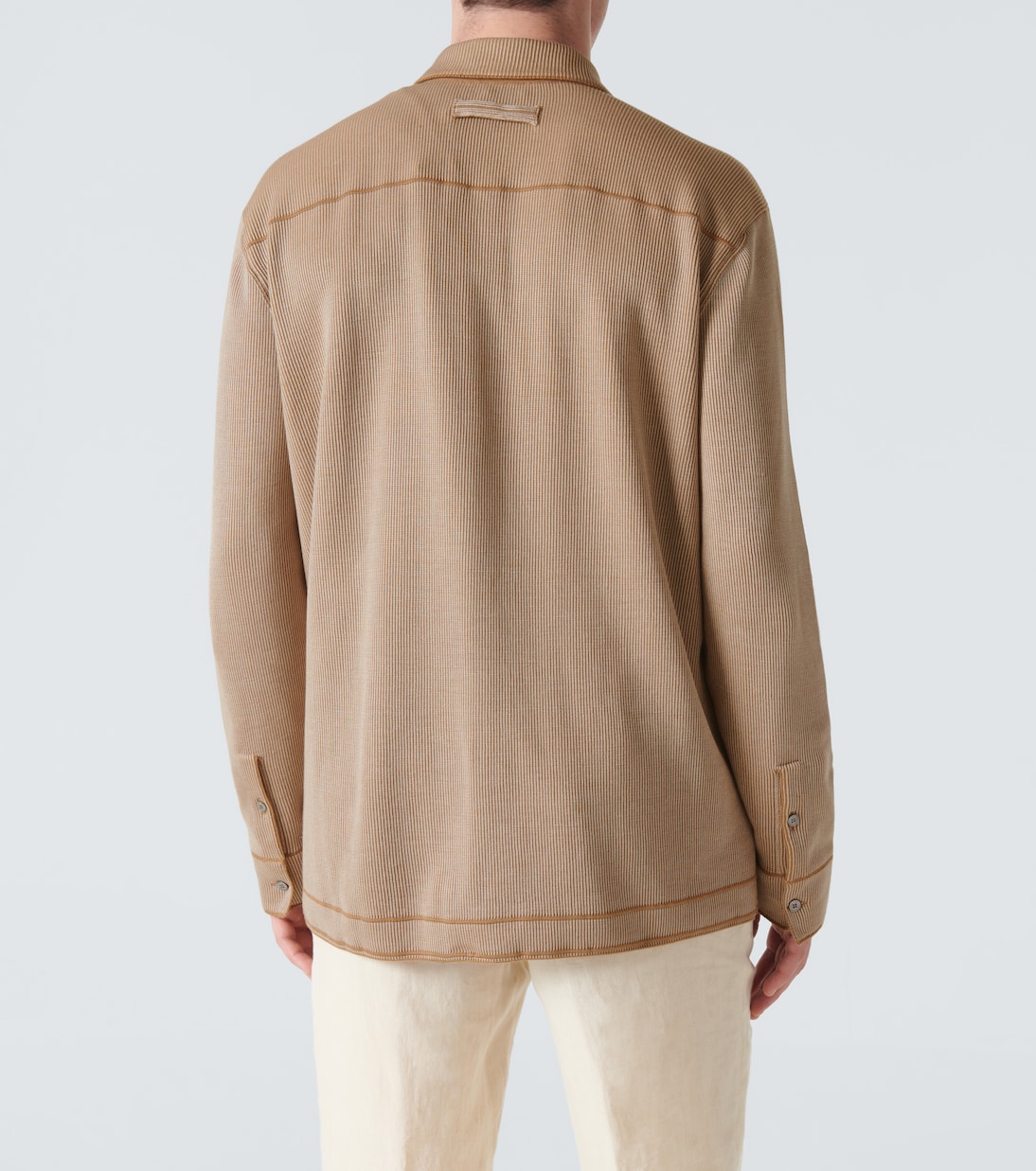 Camicia in jacquard di cotone e seta | Zegna