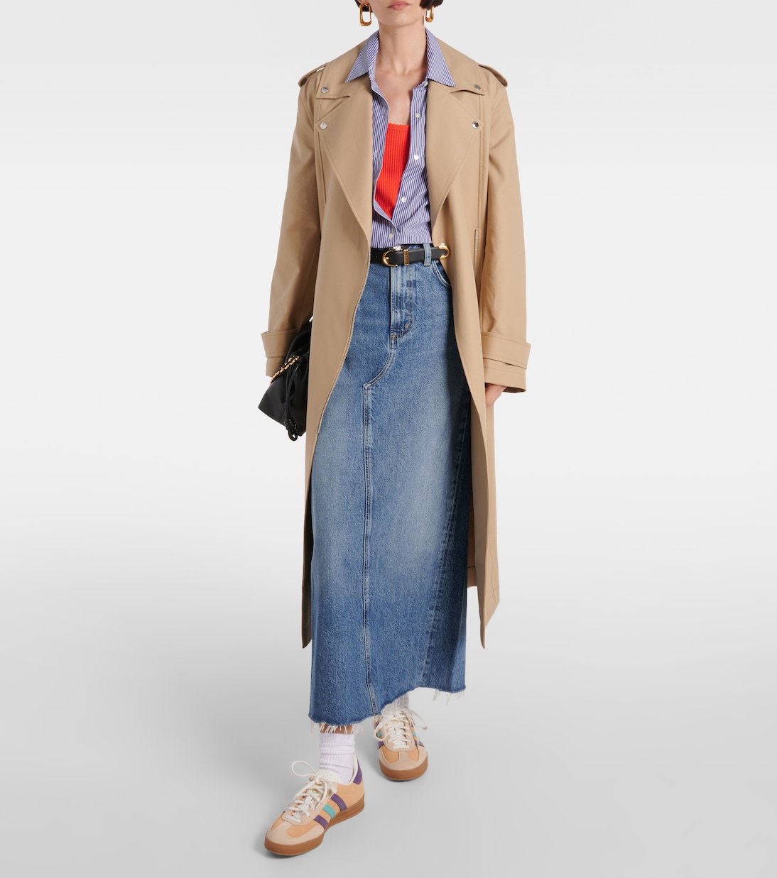Circolo Reworked denim maxi skirt in blue - Citizens Of