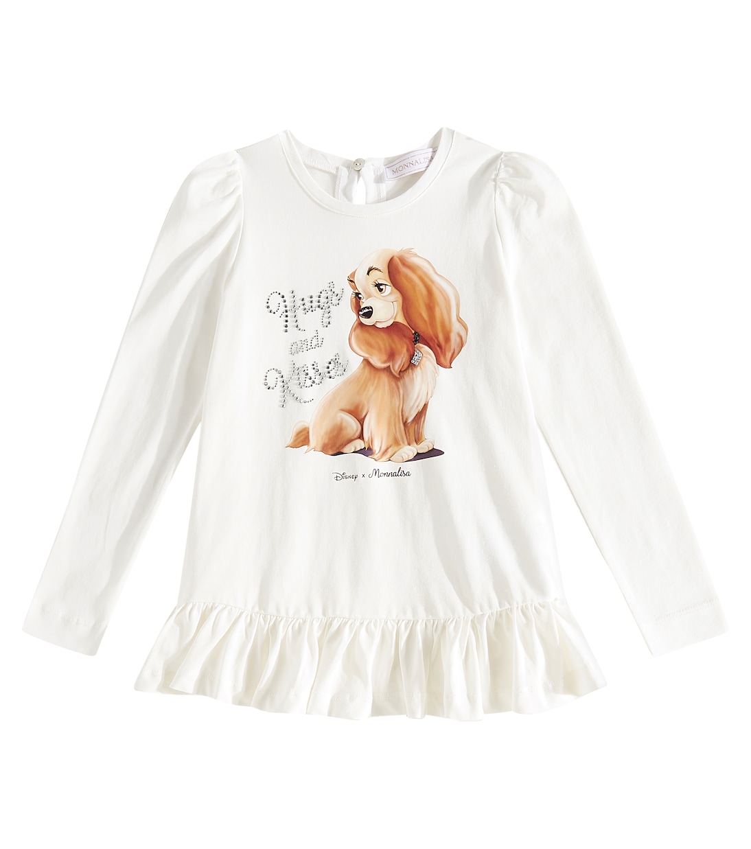 x Disney printed cotton jersey top | Monnalisa