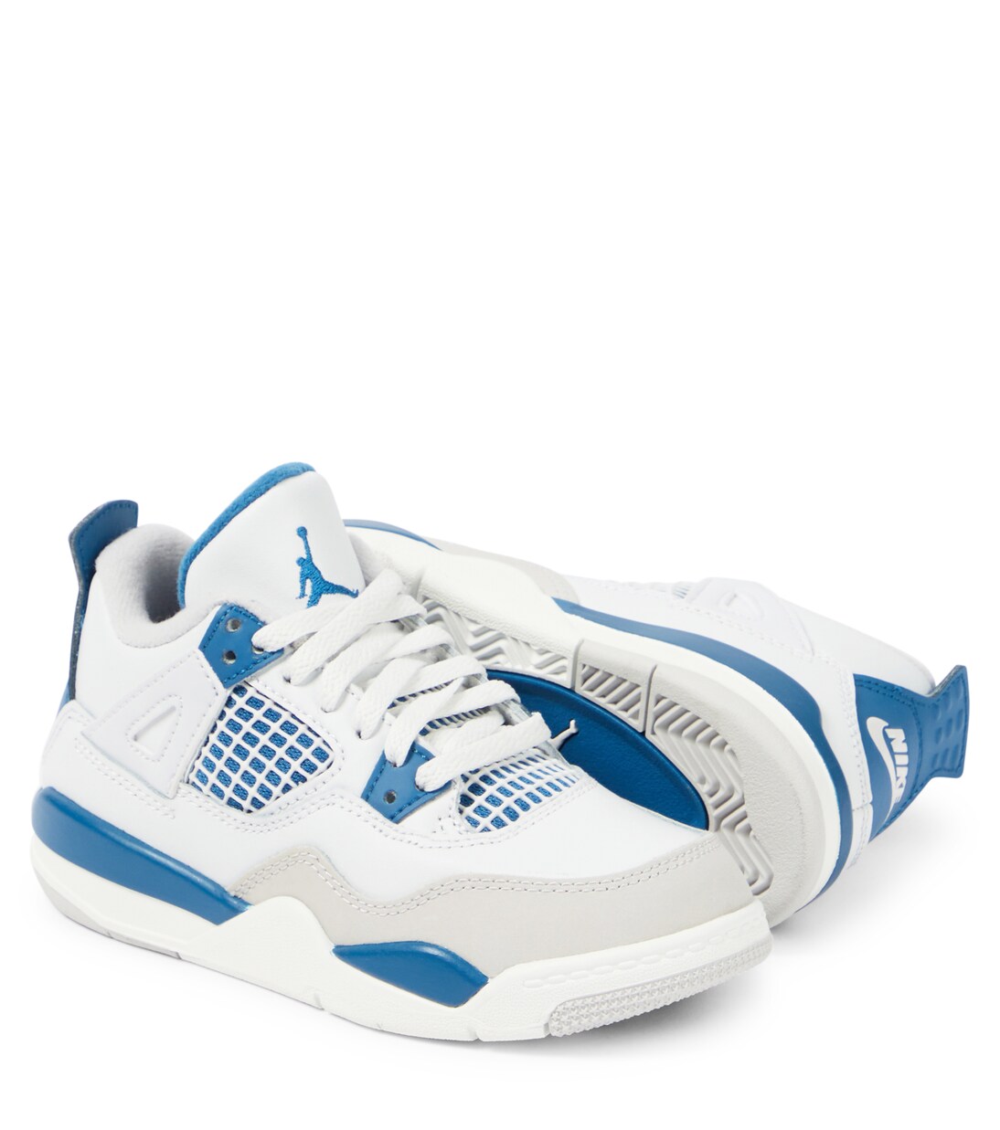 Baskets Air Jordan 4 Retro en cuir en blanc Nike Kids Mytheresa