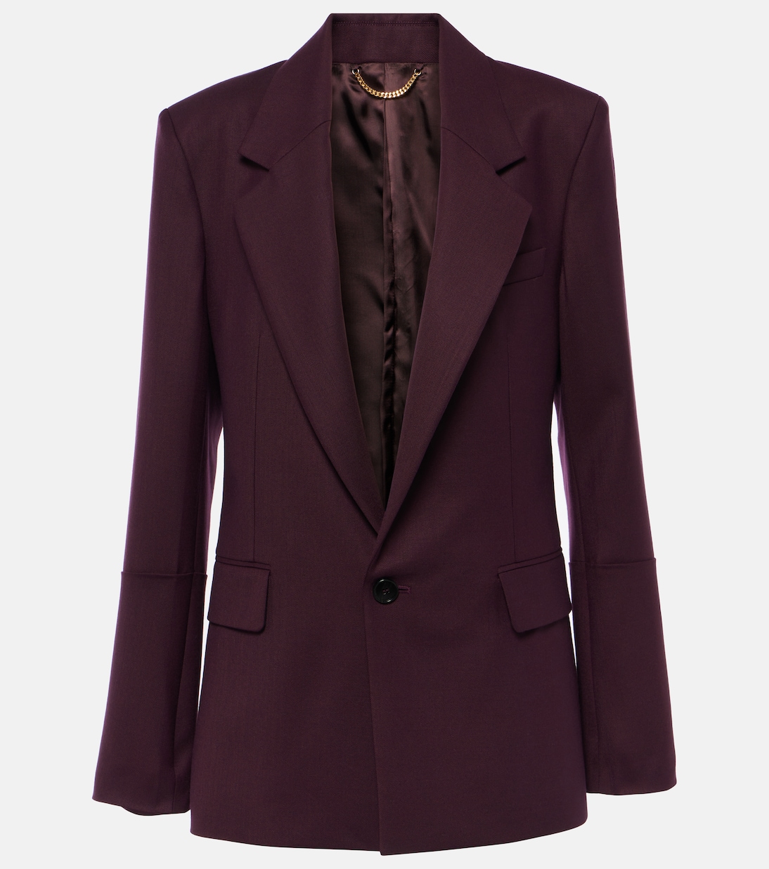 Oversized blazer in burgundy Victoria Beckham Mytheresa