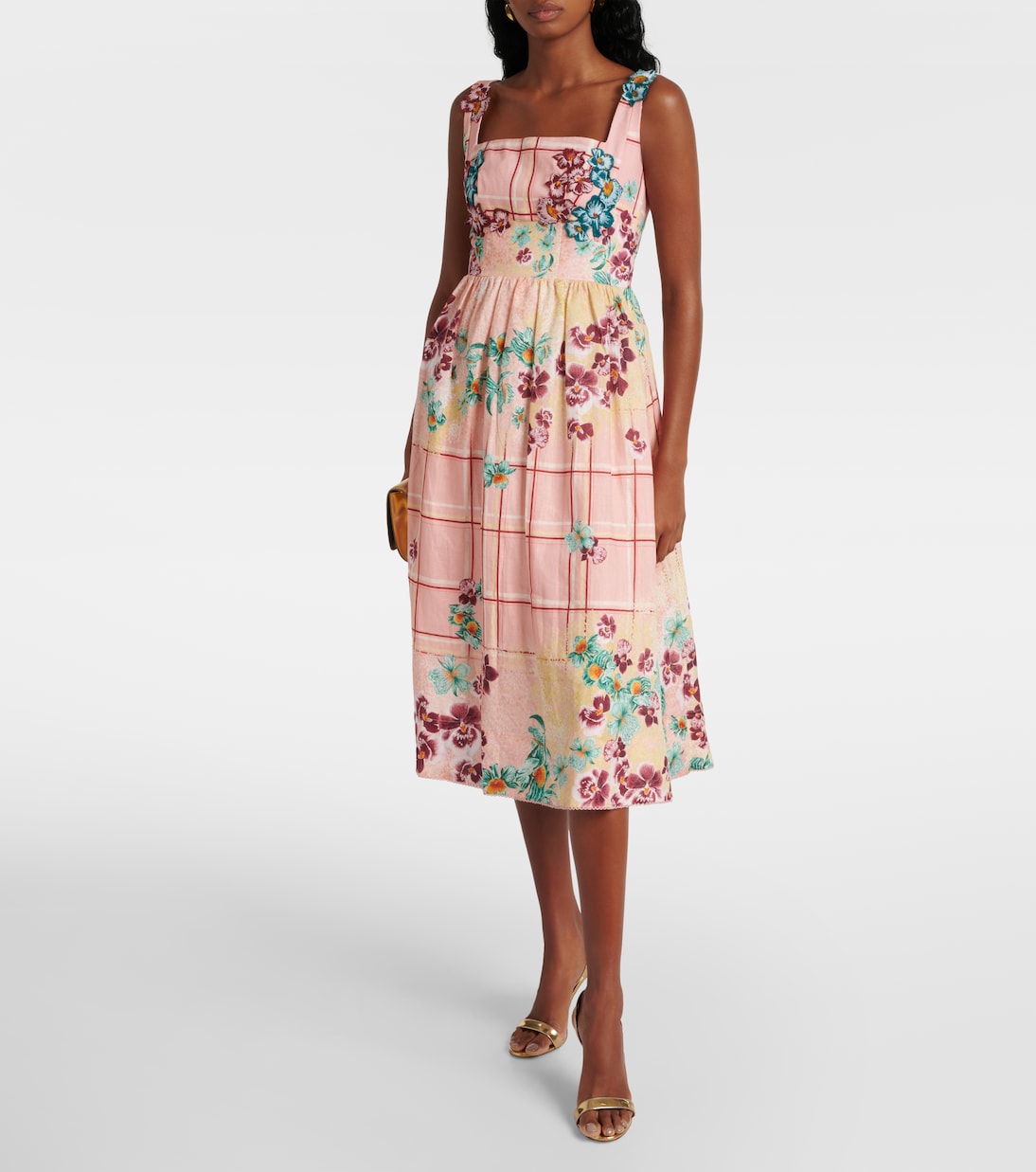 Miramar Prado linen midi dress | Agua by Agua Bendita