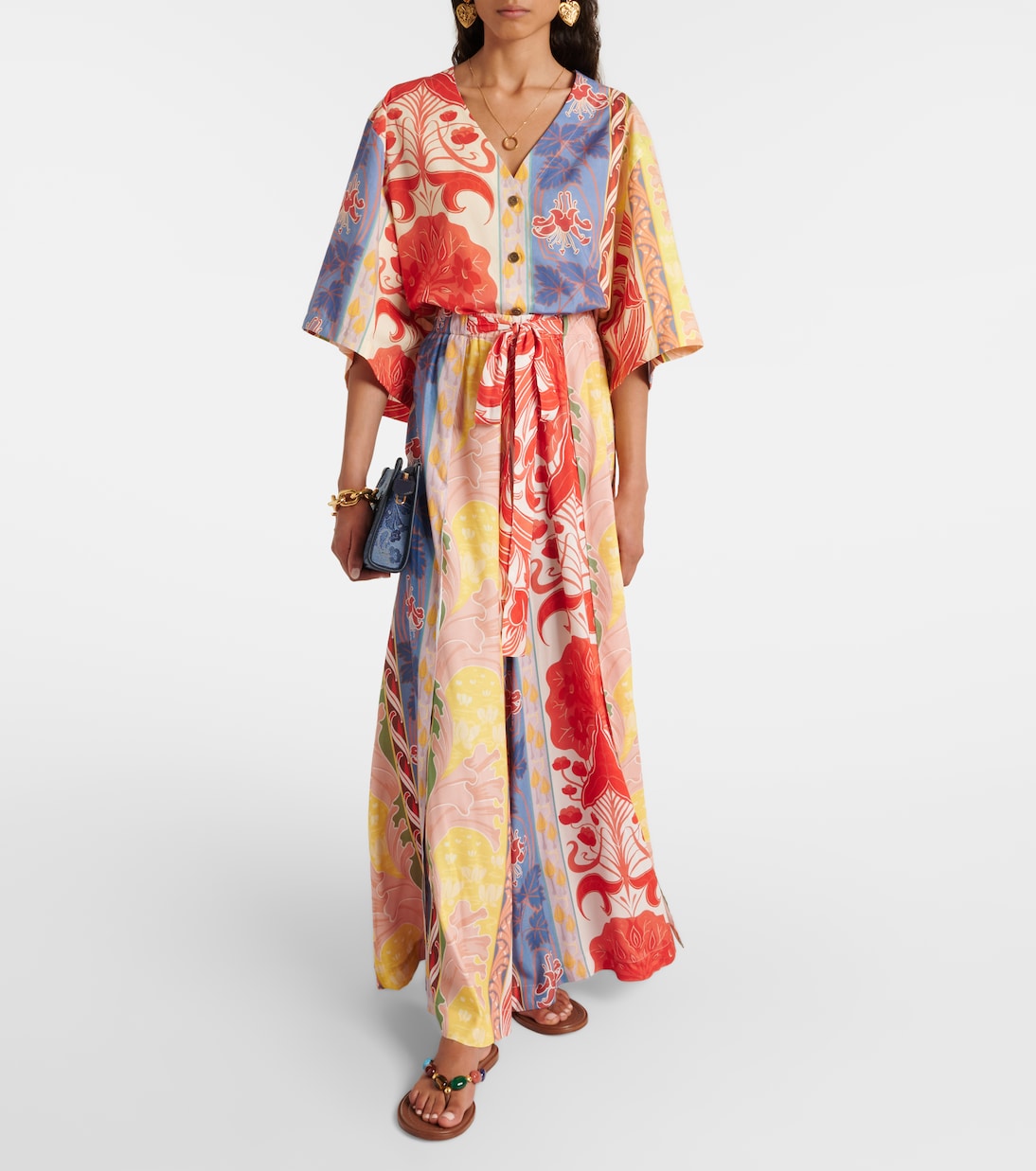 بنطلون واسع بطبعات | Etro