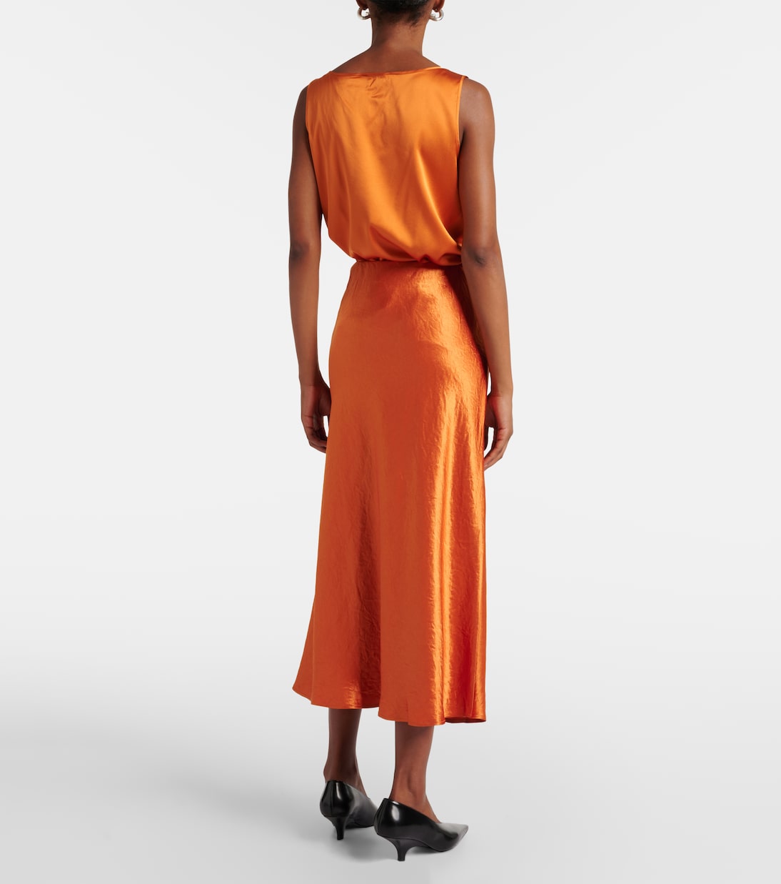 Jupe midi Leisure Alessio en satin | Max Mara