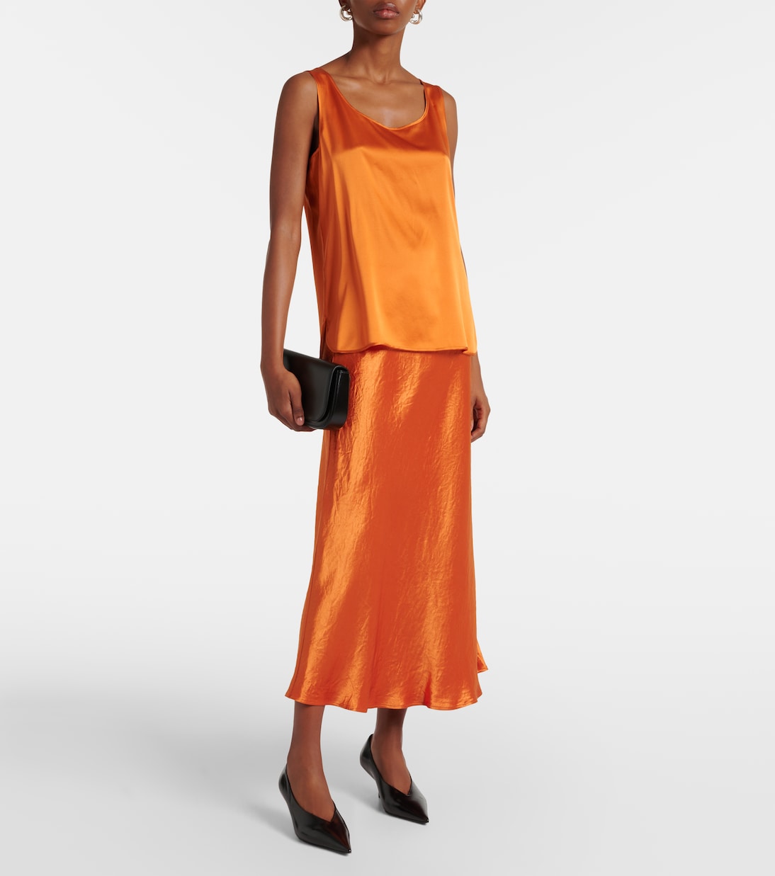 Jupe midi Leisure Alessio en satin | Max Mara