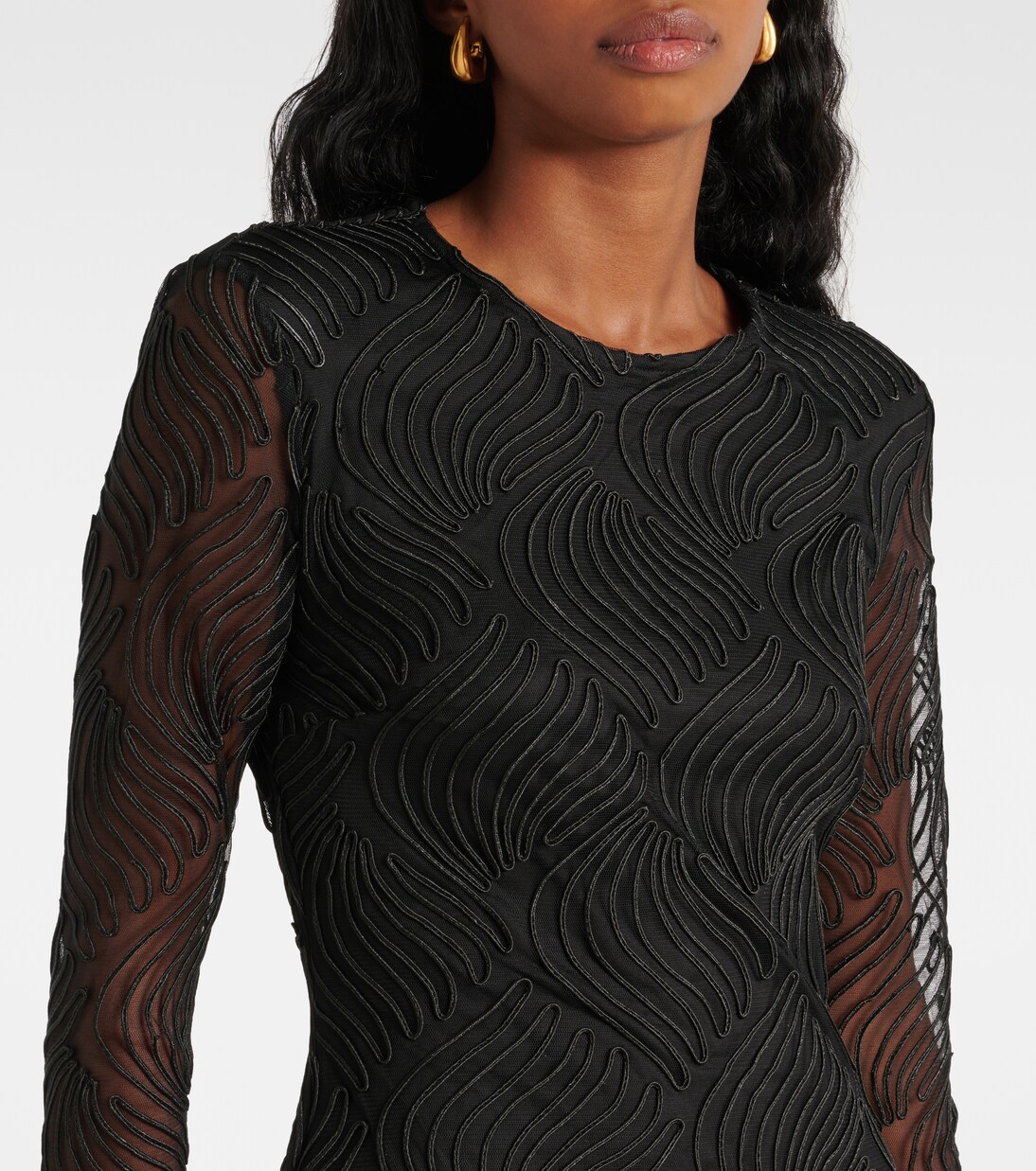 Mesh-trimmed minidress | Rotate
