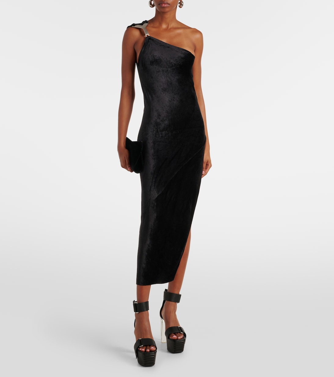 Abito midi monospalla Hydra | Rick Owens