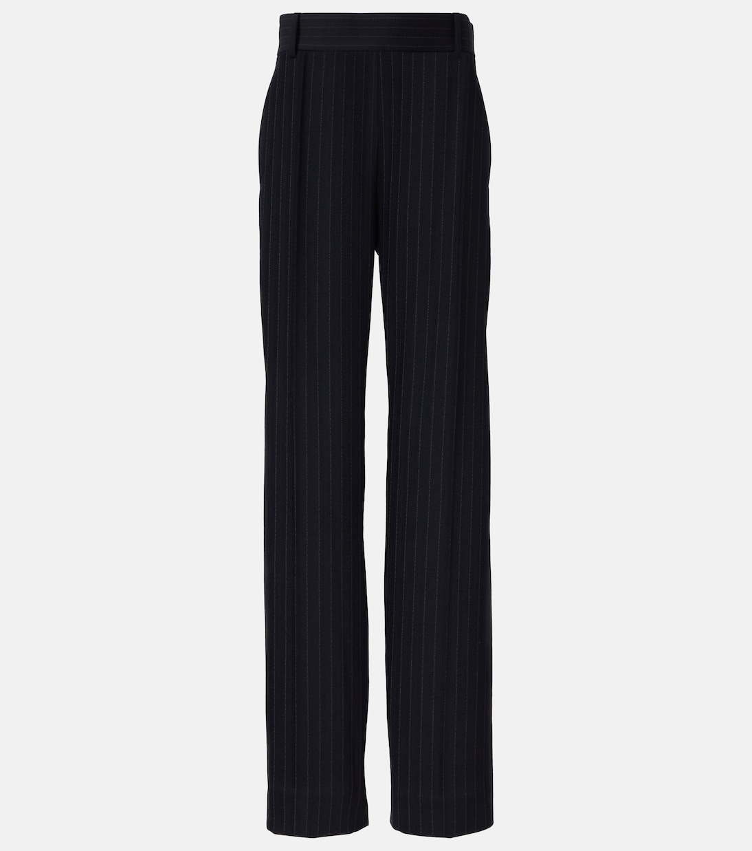Pantaloni regular gessati Cambie a vita alta | Khaite