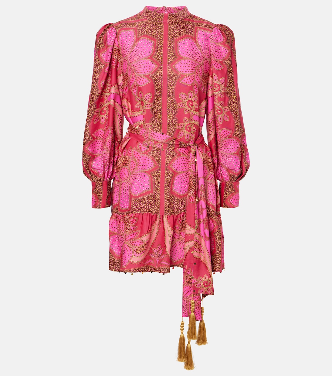 Abito corto Floral Glam Scarf in raso | Farm Rio