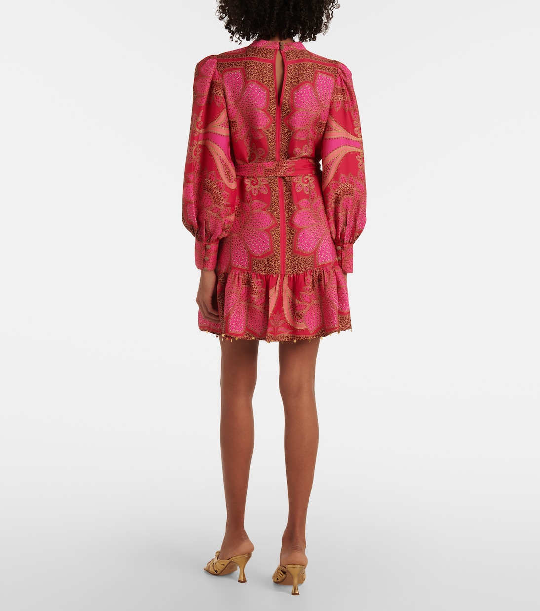Abito corto Floral Glam Scarf in raso | Farm Rio