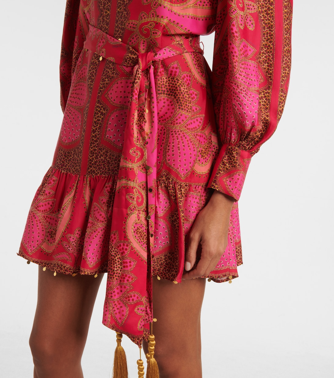 Abito corto Floral Glam Scarf in raso | Farm Rio
