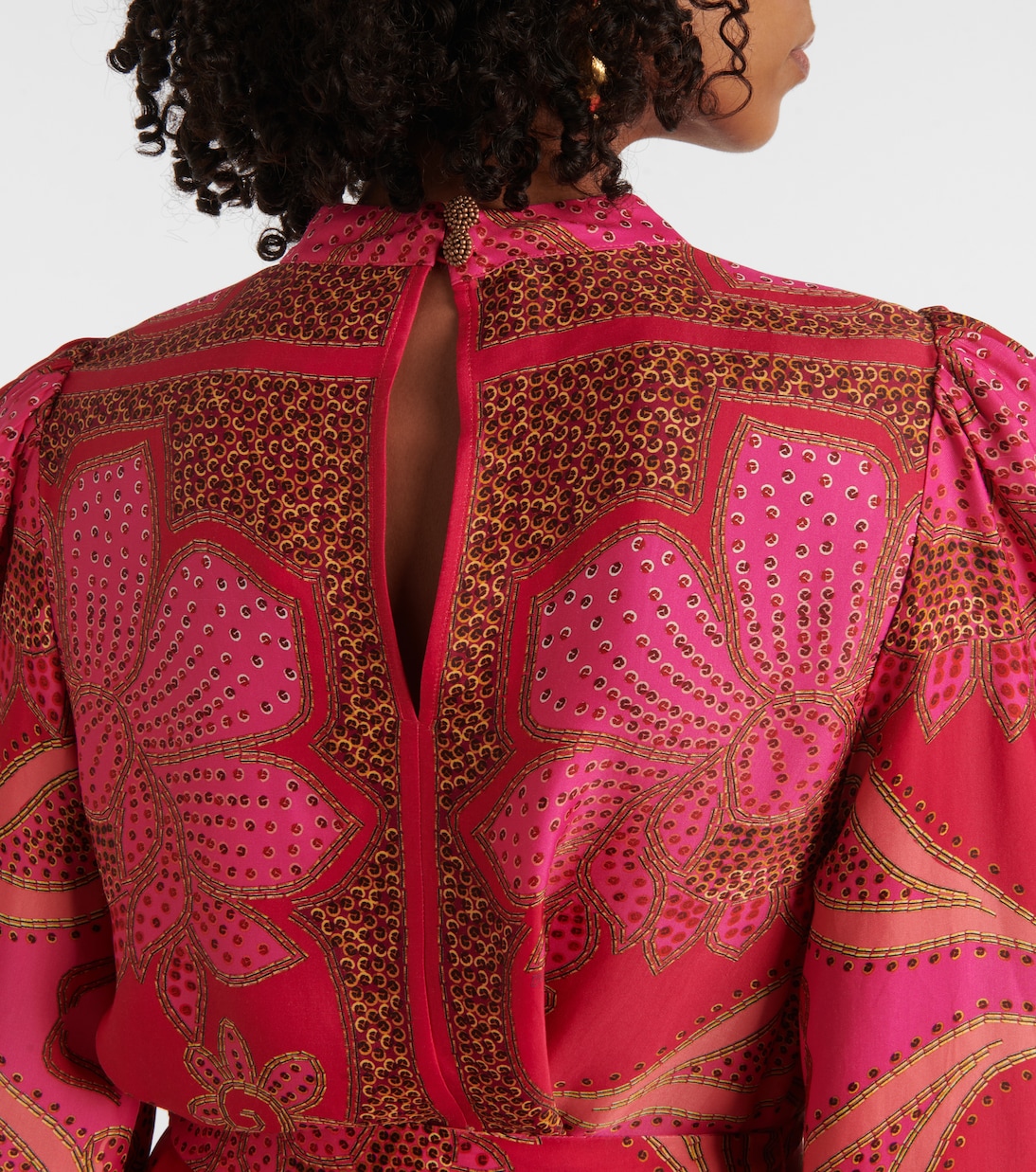 Abito corto Floral Glam Scarf in raso | Farm Rio